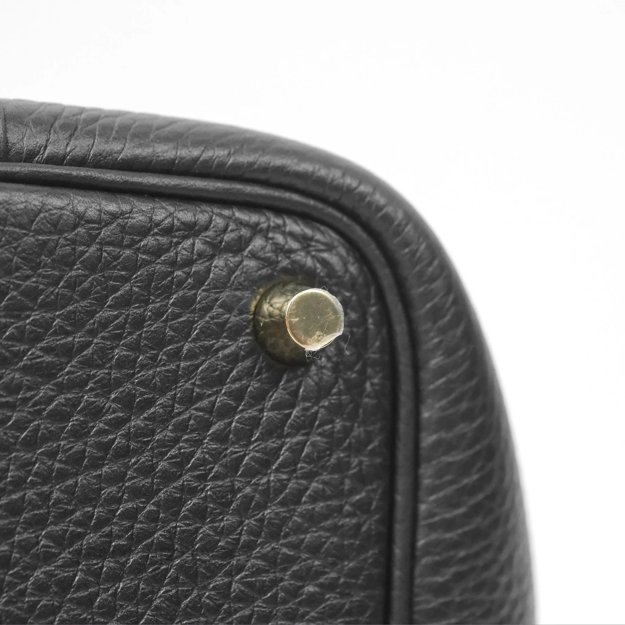 Herms Picotin Lock 18 Black Clemence Gold Hardware