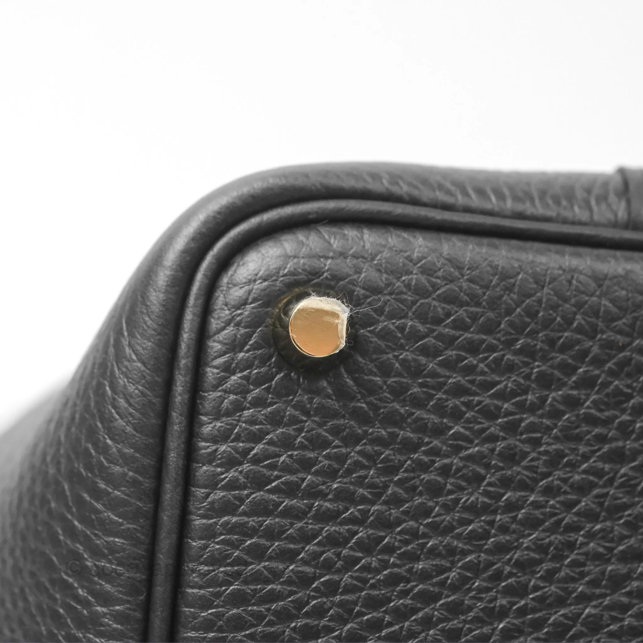 Herms Picotin Lock 18 Black Clemence Gold Hardware