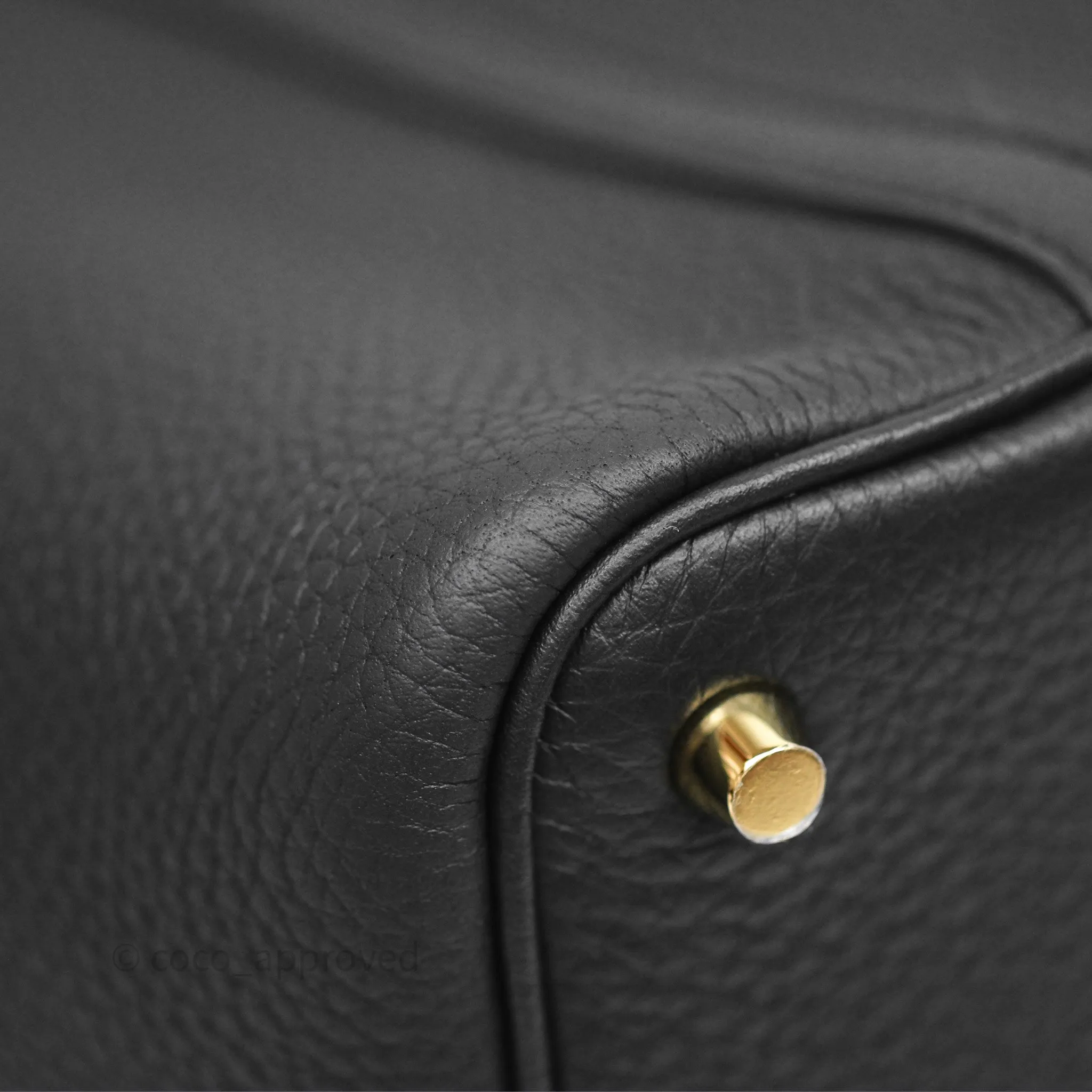 Herms Picotin Lock 18 Black Noir 89 Taurillon Clemence Gold Hardware
