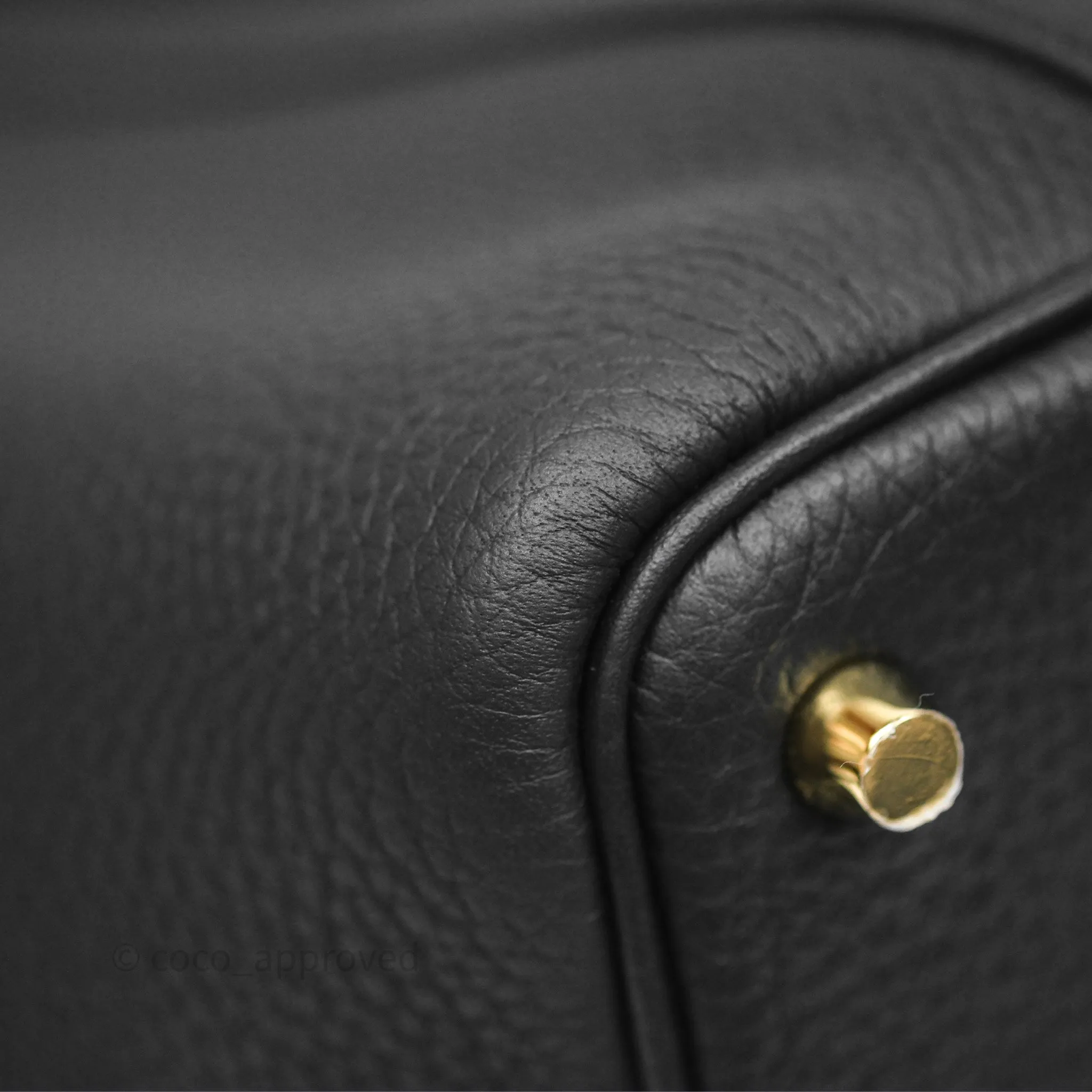 Herms Picotin Lock 18 Black Noir 89 Taurillon Clemence Gold Hardware
