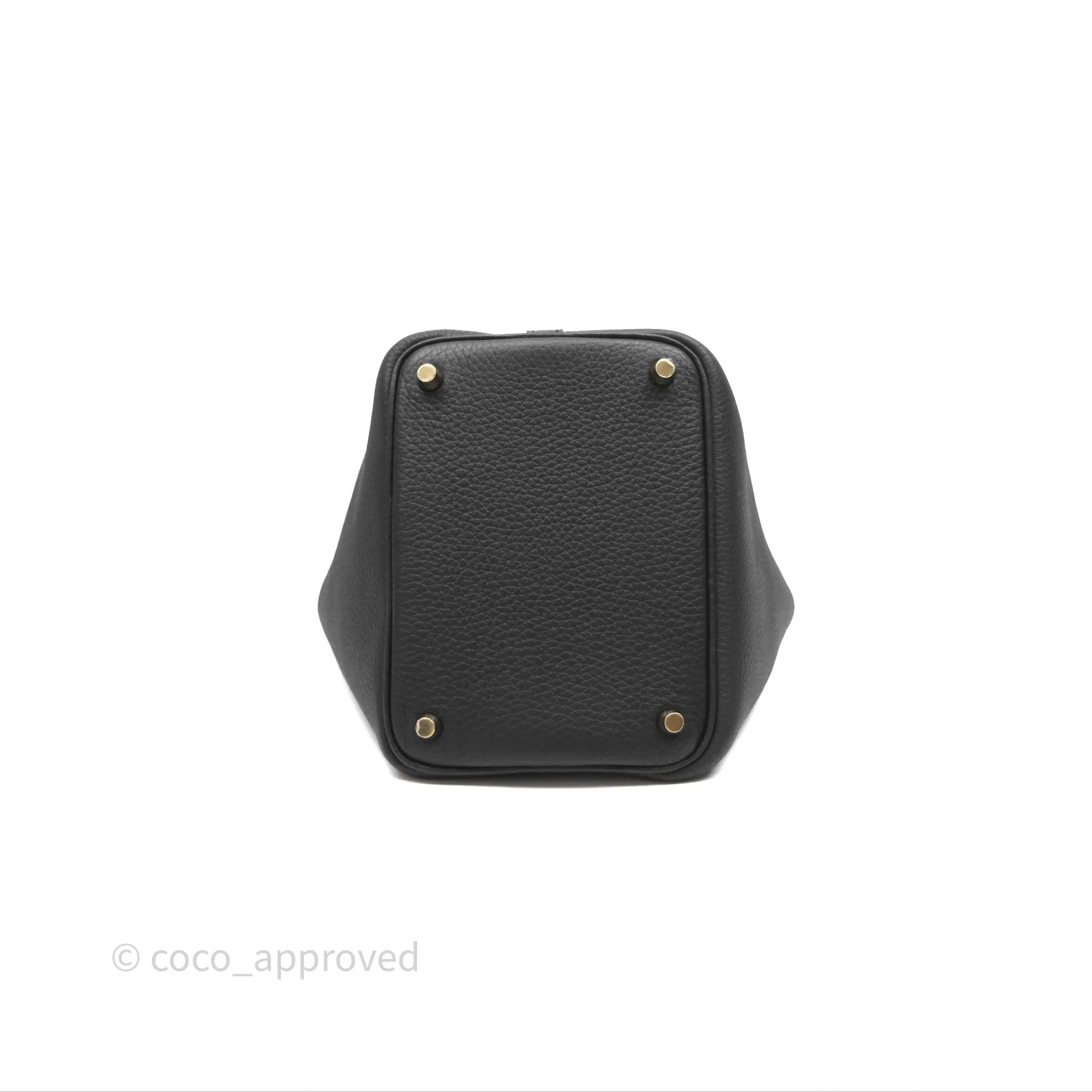 Herms Picotin Lock 18 Black Noir 89 Taurillon Clemence Gold Hardware