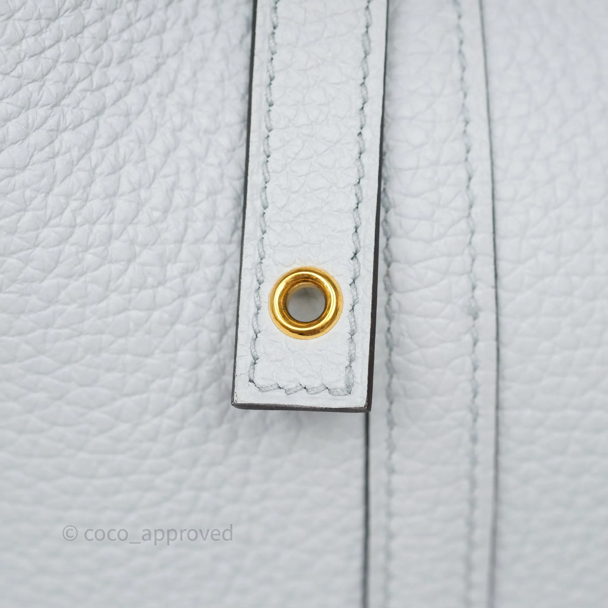 Herms Picotin Lock 18 Bleu Pale 08 Clemence Gold Hardware