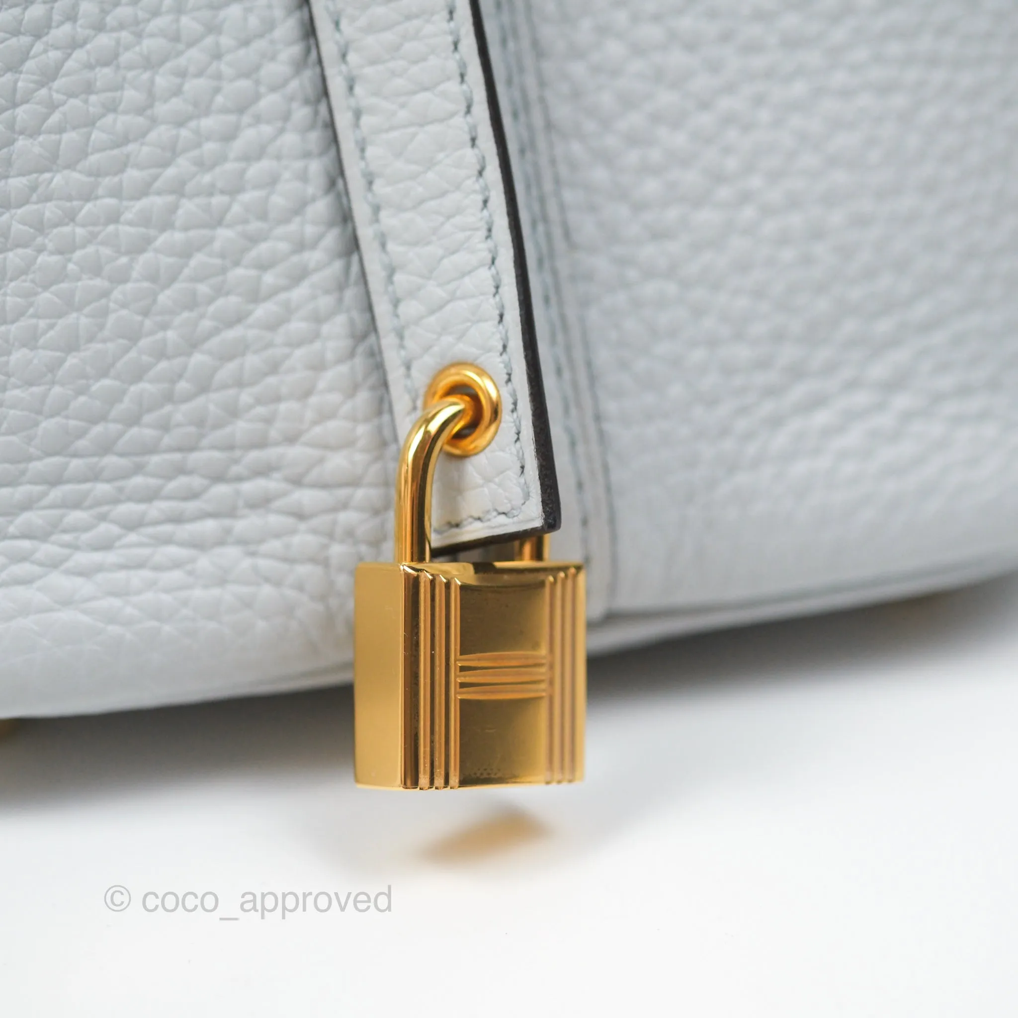 Herms Picotin Lock 18 Bleu Pale 08 Clemence Gold Hardware