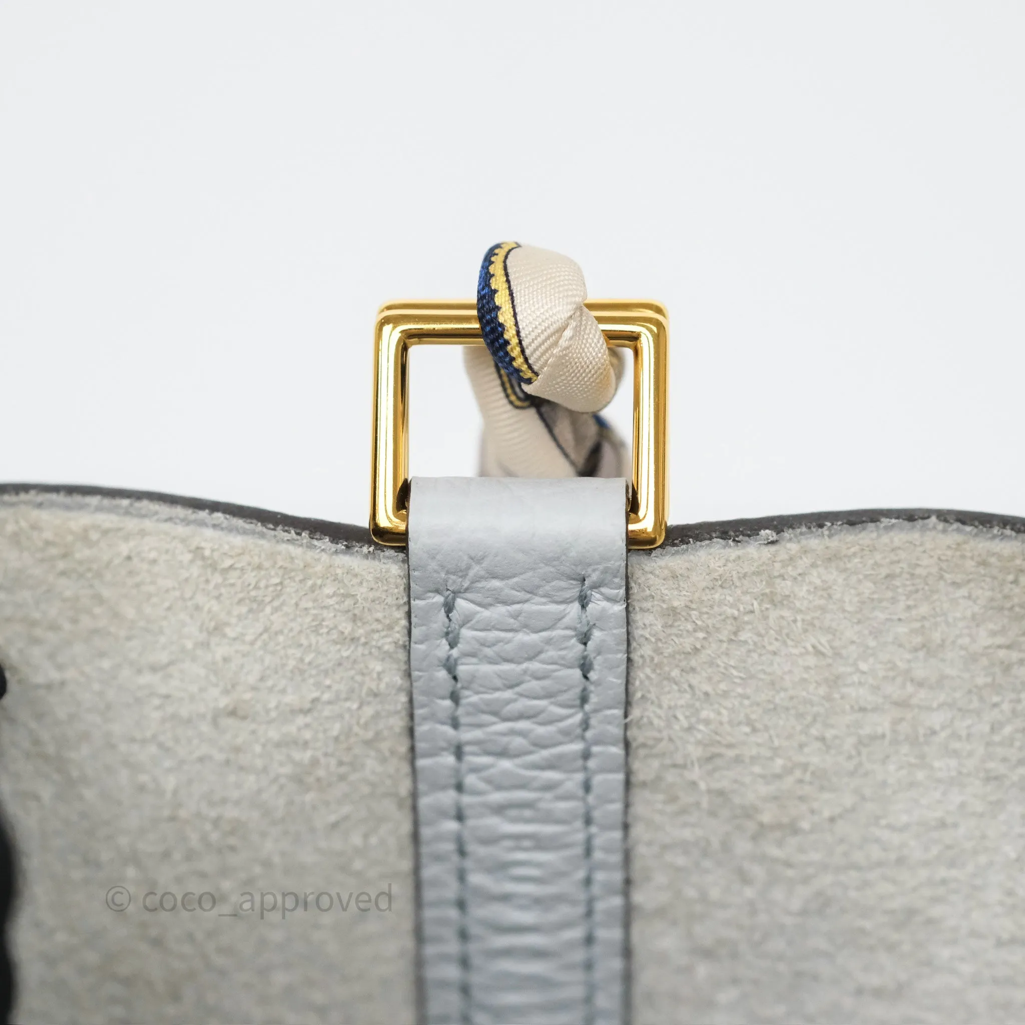 Herms Picotin Lock 18 Bleu Pale 08 Clemence Gold Hardware