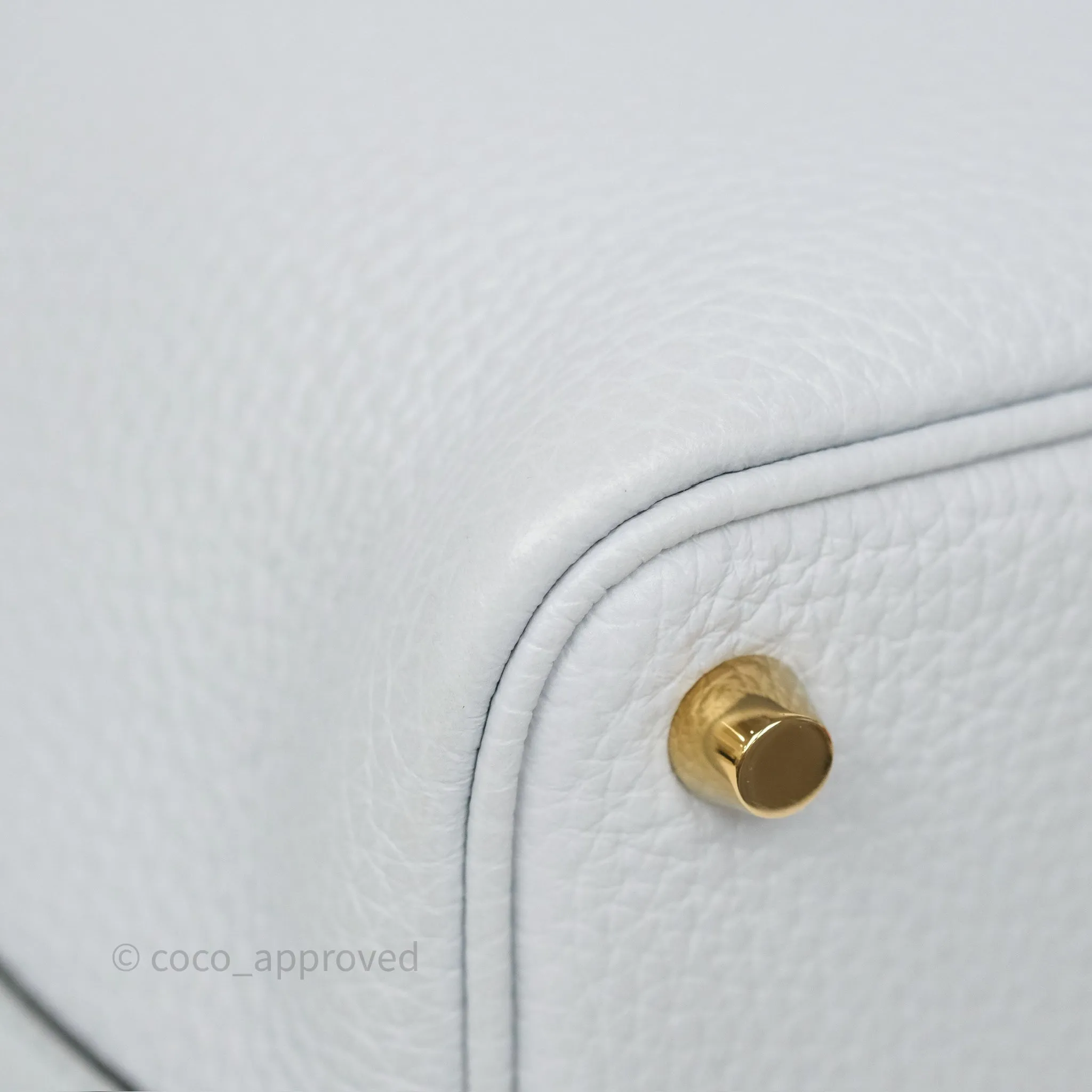 Herms Picotin Lock 18 Bleu Pale 08 Clemence Gold Hardware