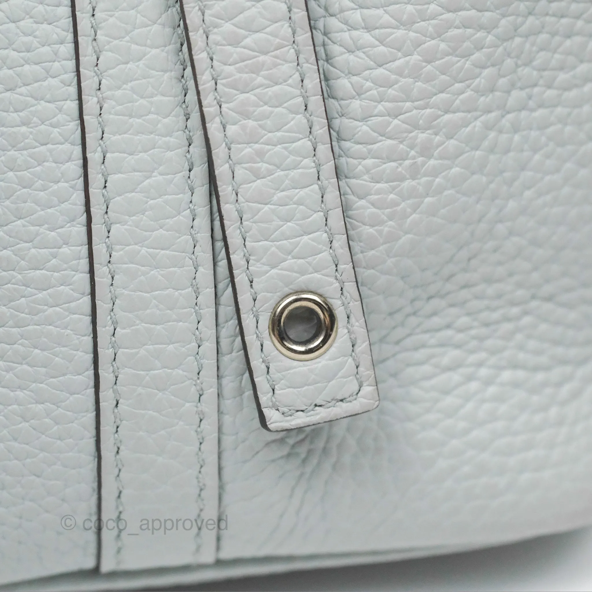 Herms Picotin Lock 18 Bleu Pale Taurillon Clemence Palladium Hardware
