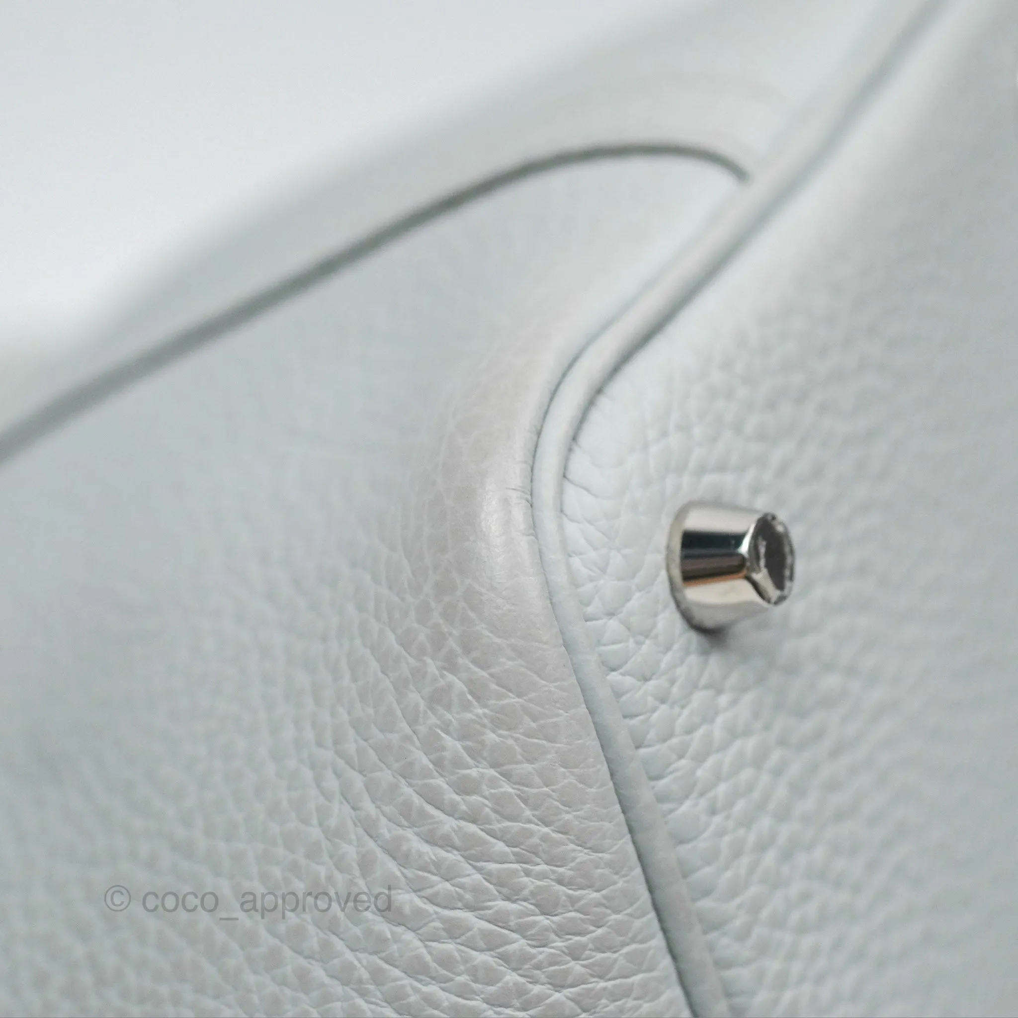 Herms Picotin Lock 18 Bleu Pale Taurillon Clemence Palladium Hardware
