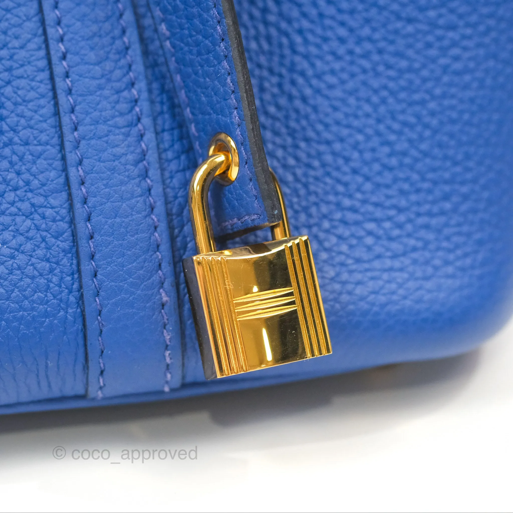 Herms Picotin Lock 18 Bleu Royal Taurillon Maurice TM Gold Hardware