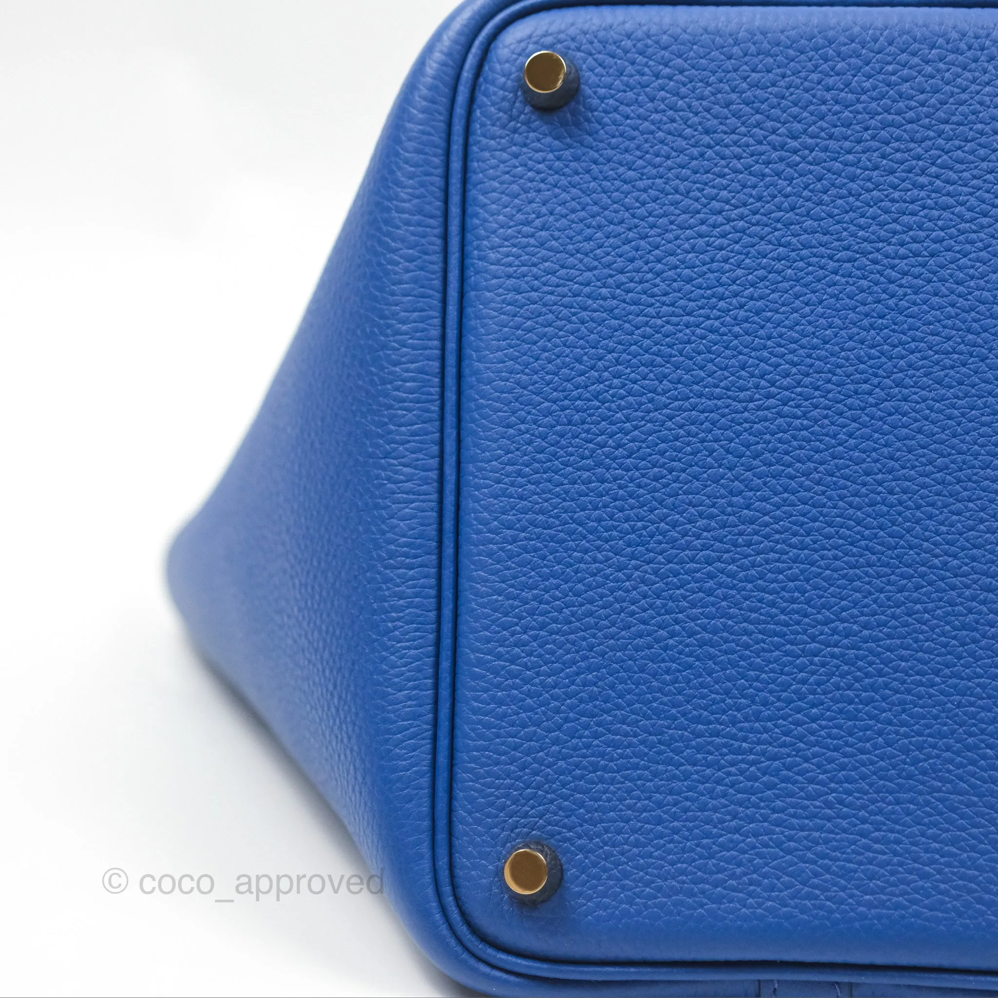 Herms Picotin Lock 18 Bleu Royal Taurillon Maurice TM Gold Hardware