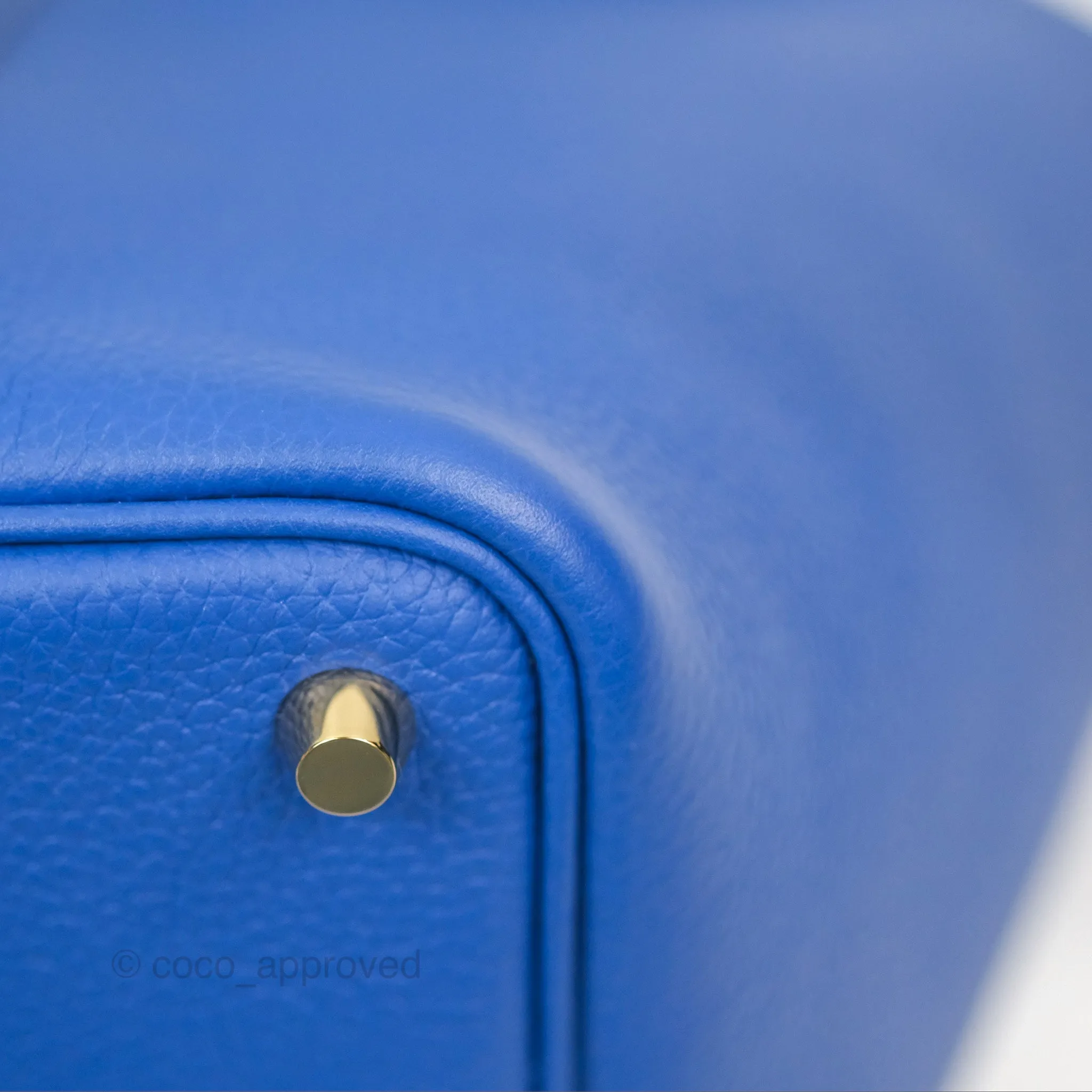 Herms Picotin Lock 18 Bleu Royal Taurillon Maurice TM Gold Hardware