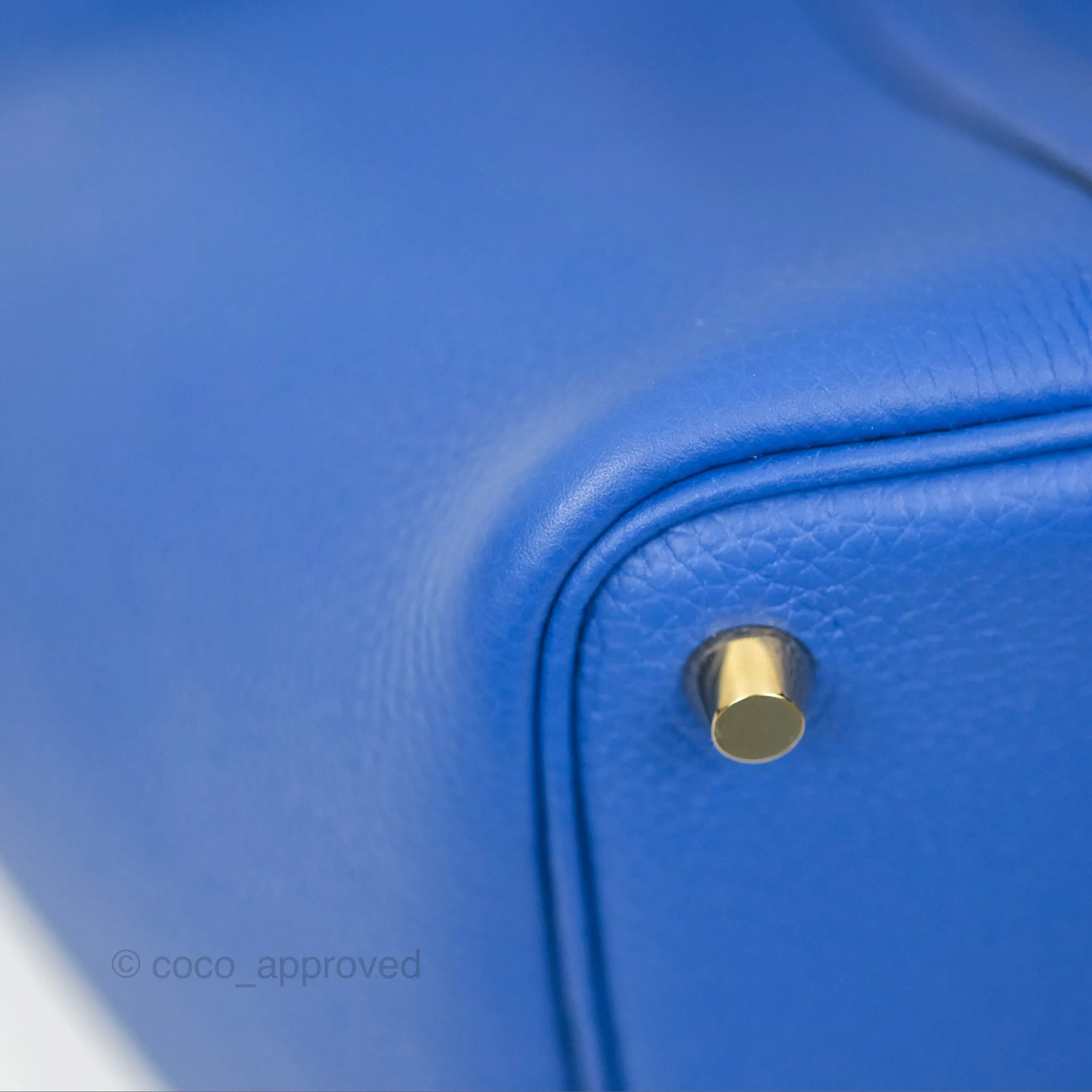 Herms Picotin Lock 18 Bleu Royal Taurillon Maurice TM Gold Hardware