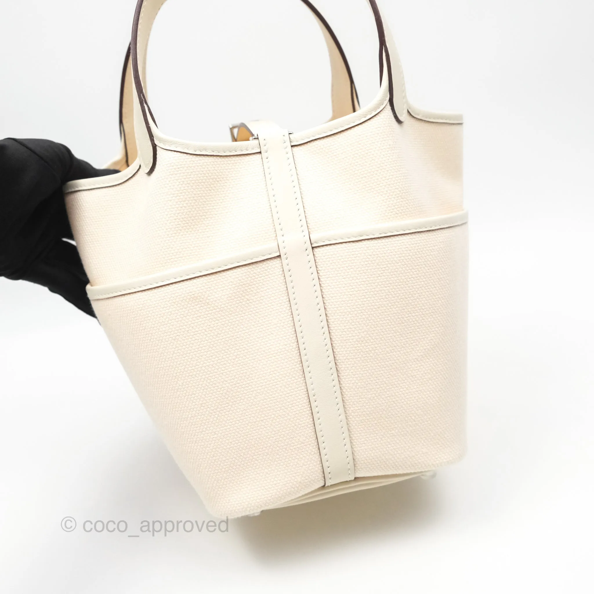 Herms Picotin Lock 18 Cargo Pockets Nata I2 Palladium Hardware