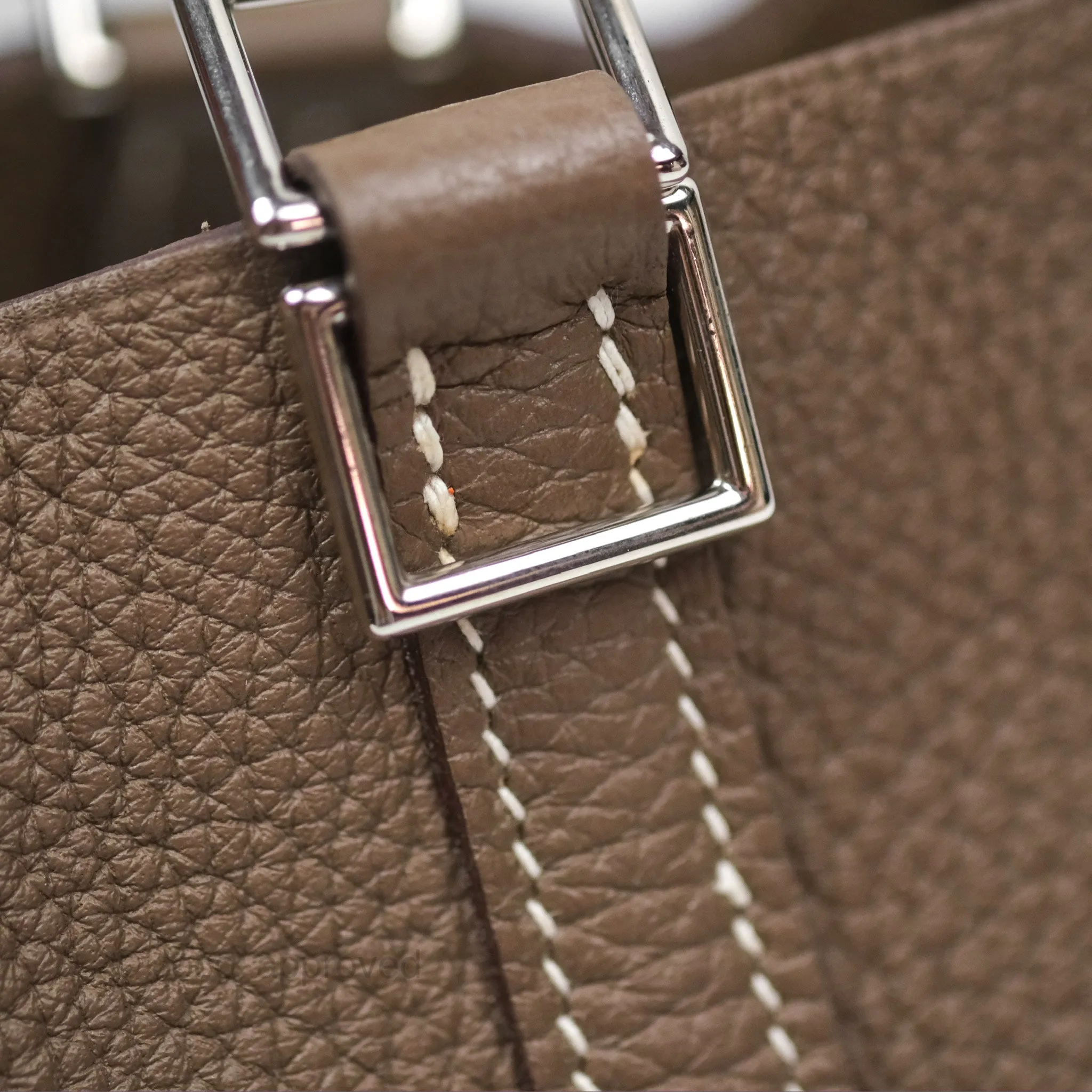Herms Picotin Lock 18 Etoupe 18 Clemence Palladium Hardware