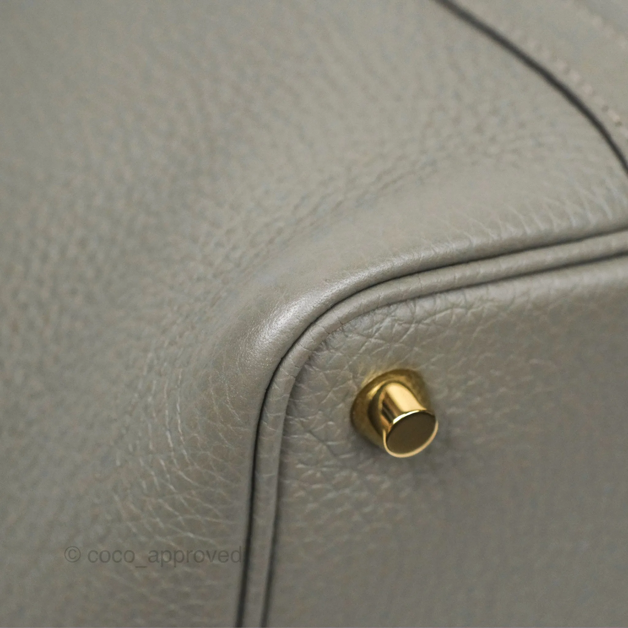 Herms Picotin Lock 18 Gris Meyer 0L Clemence Gold Hardware