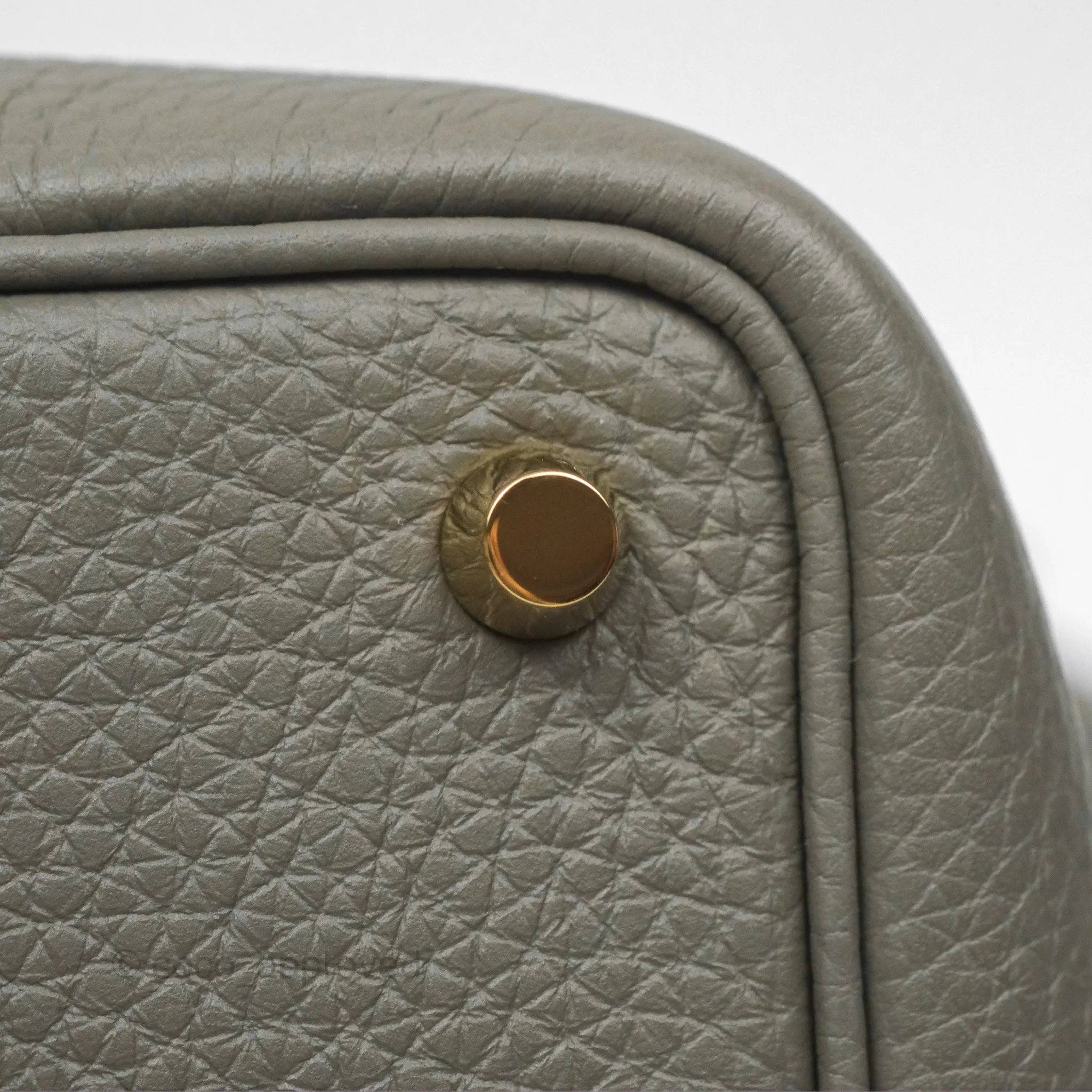Herms Picotin Lock 18 Gris Meyer 0L Clemence Gold Hardware