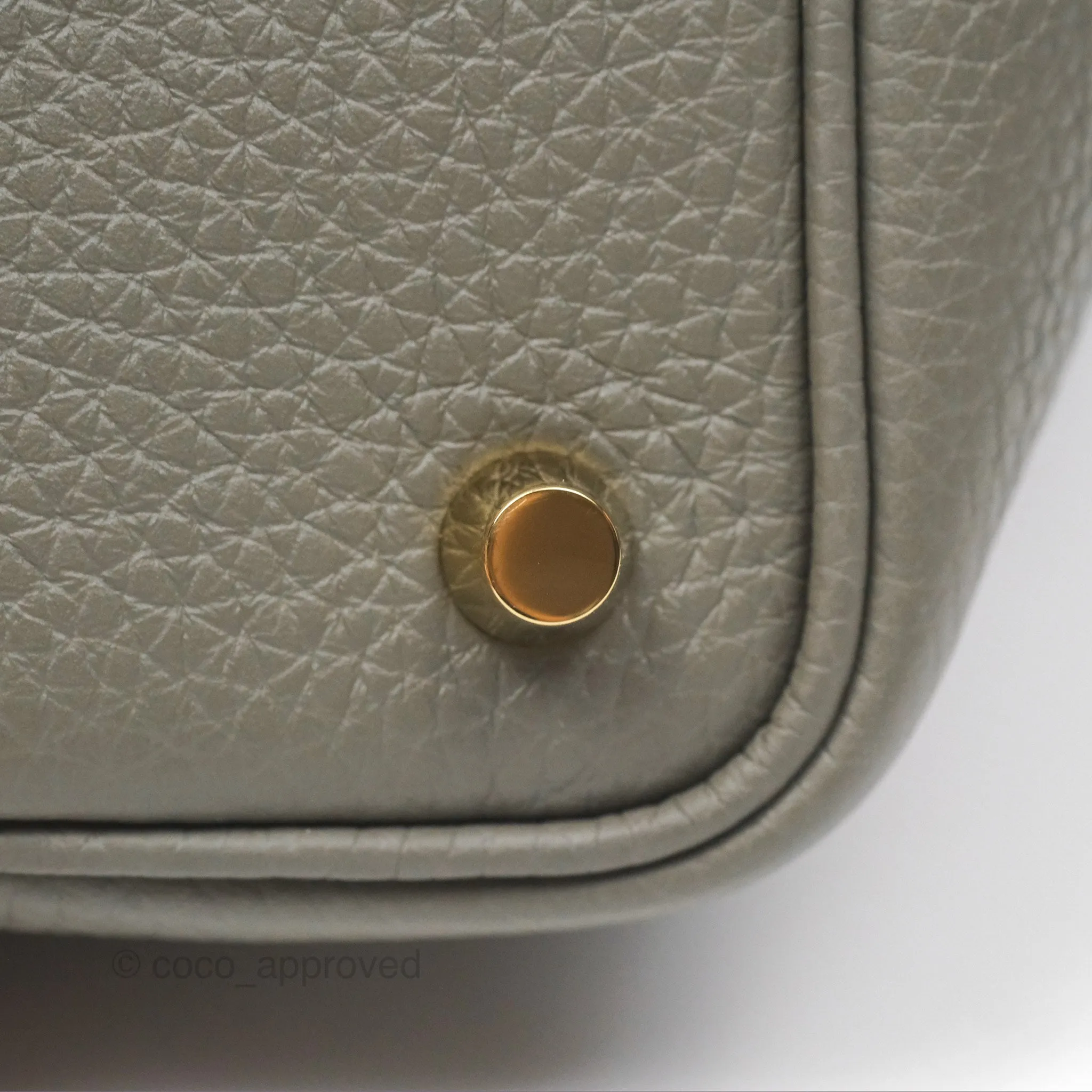 Herms Picotin Lock 18 Gris Meyer 0L Clemence Gold Hardware