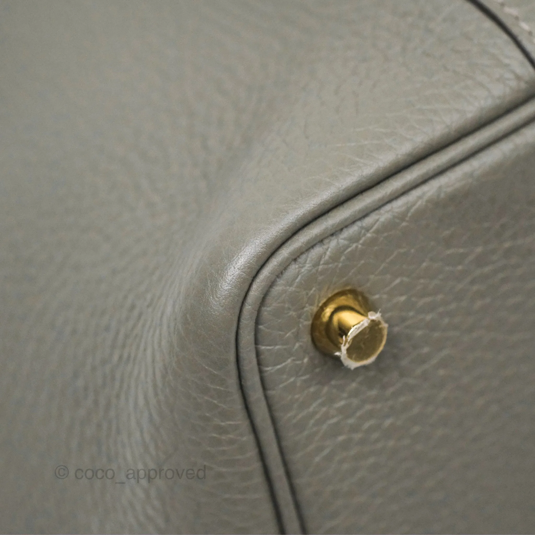 Herms Picotin Lock 18 Gris Meyer 0L Clemence Gold Hardware