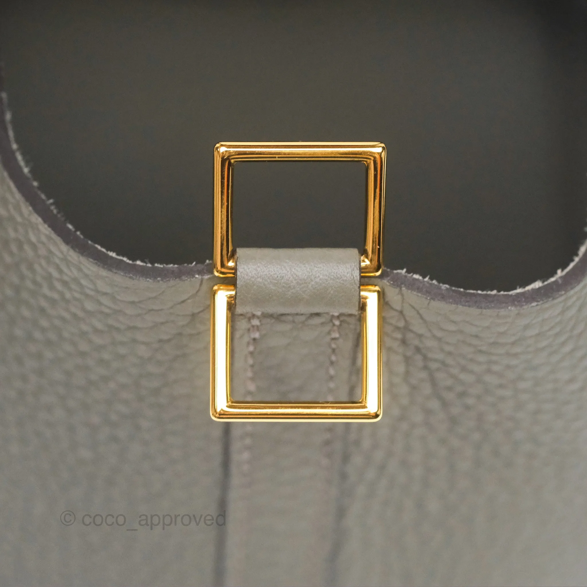Herms Picotin Lock 18 Gris Meyer 0L Clemence Gold Hardware
