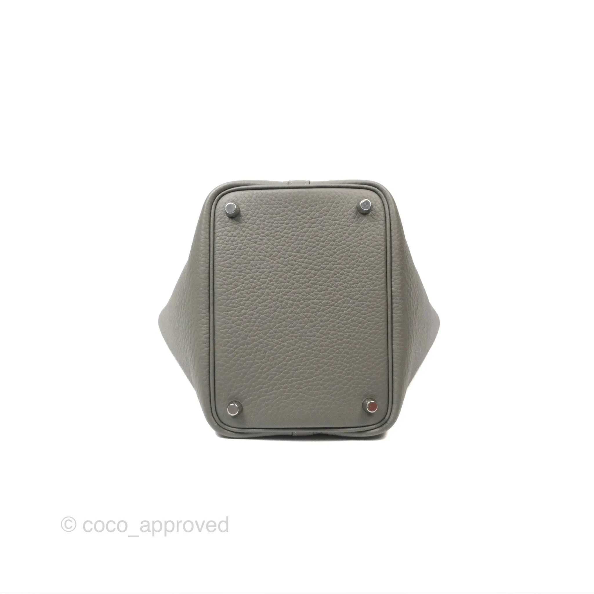 Herms Picotin Lock 18 Gris Meyer 0L Clemence Palladium Hardware