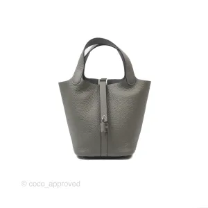 Herms Picotin Lock 18 Gris Meyer 0L Clemence Palladium Hardware