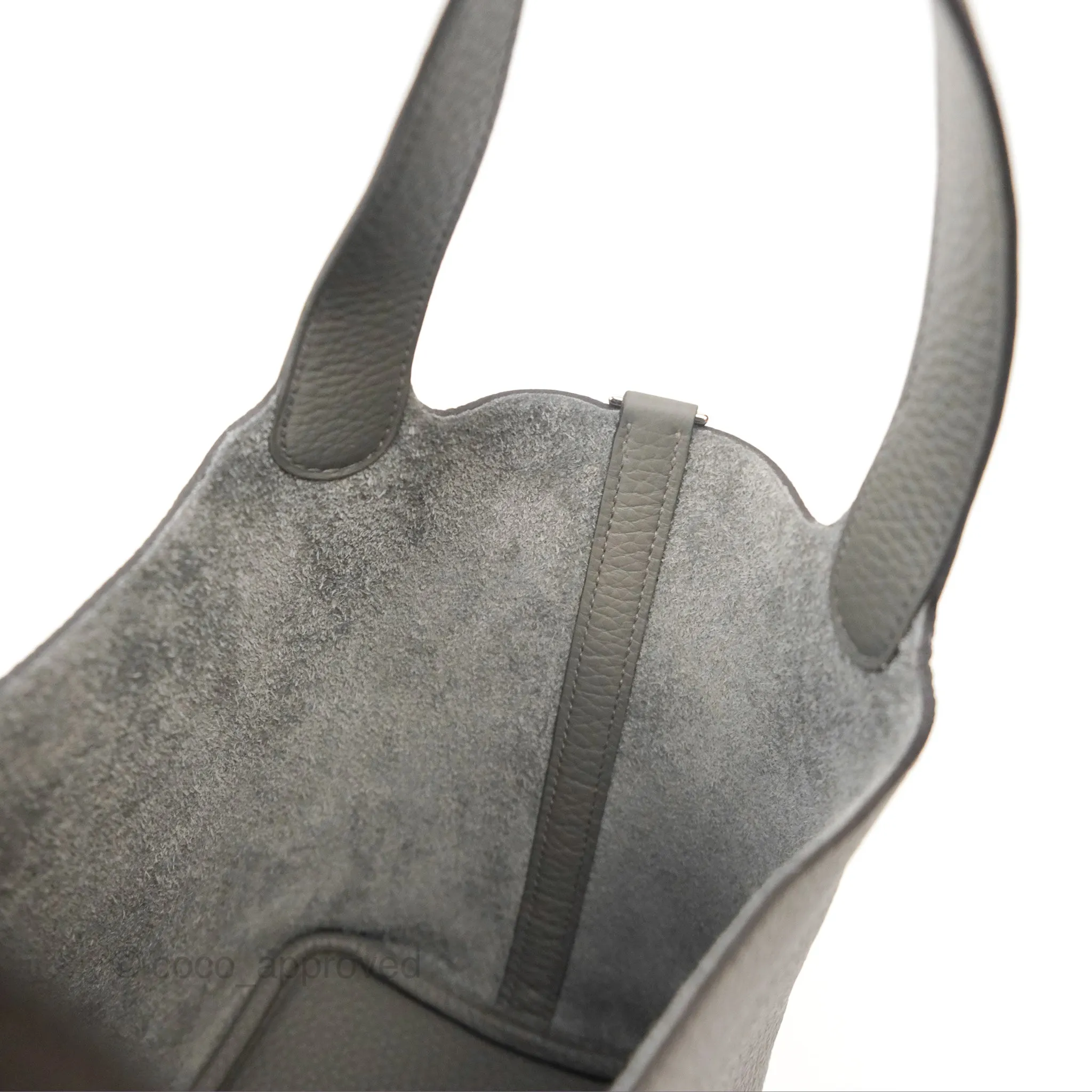 Herms Picotin Lock 18 Gris Meyer 0L Clemence Palladium Hardware