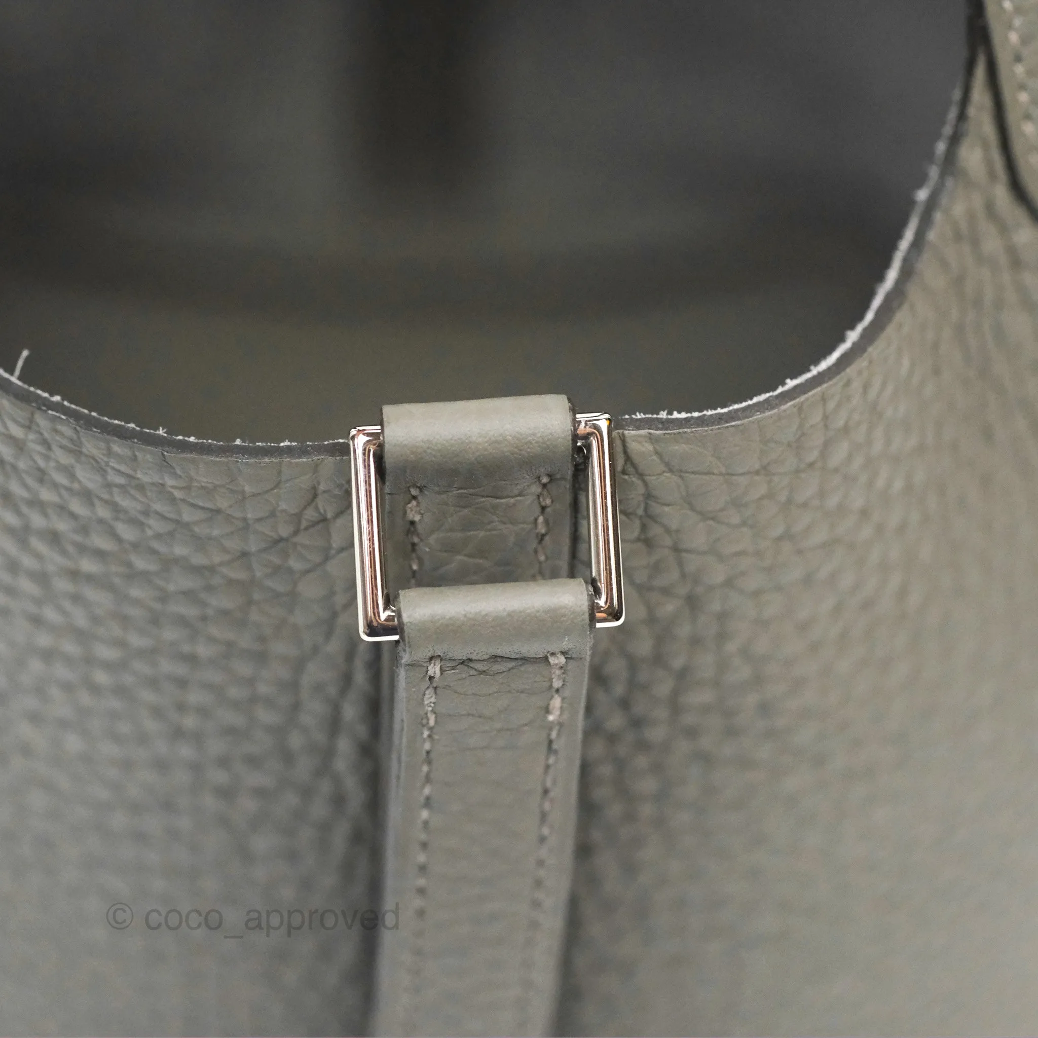 Herms Picotin Lock 18 Gris Meyer 0L Clemence Palladium Hardware
