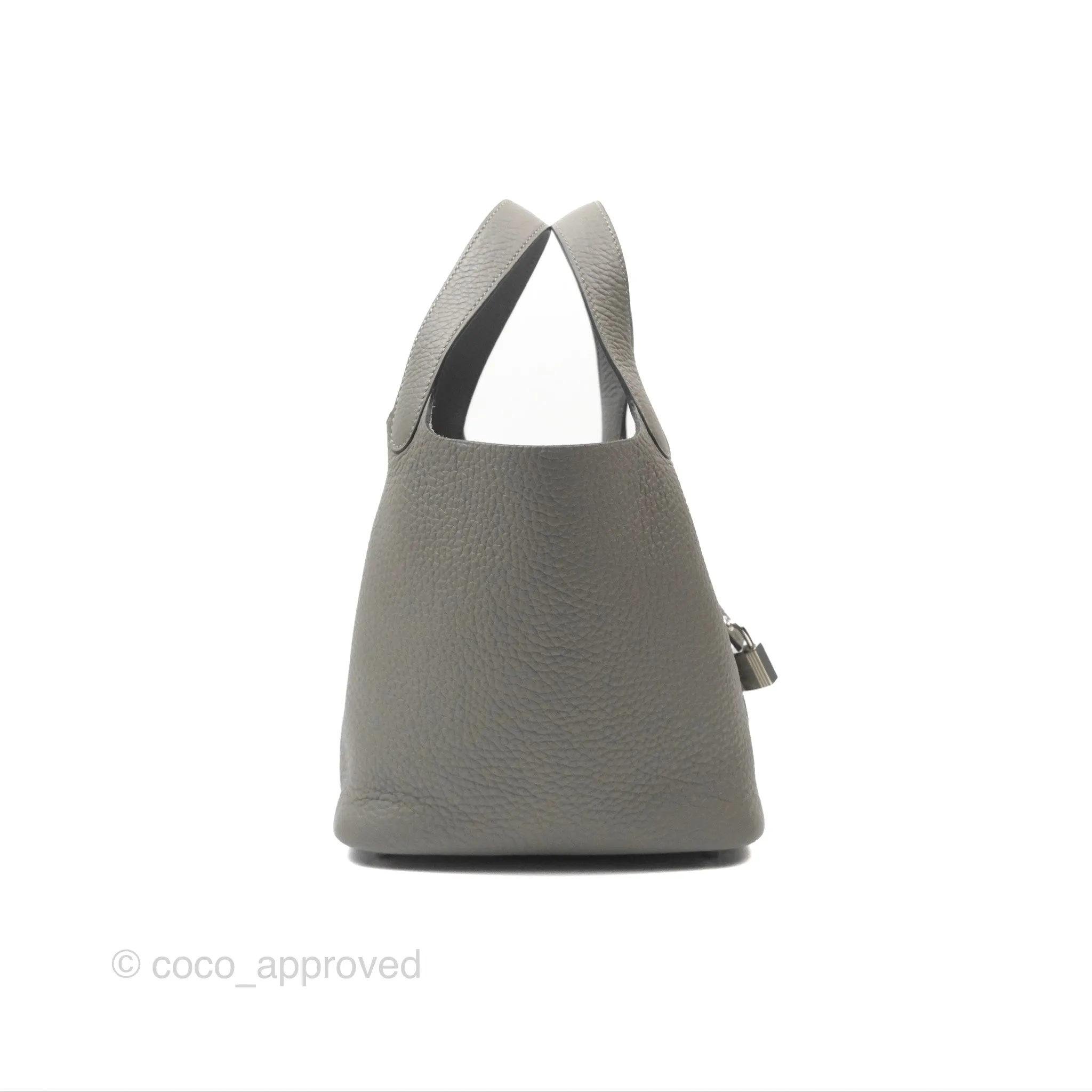 Herms Picotin Lock 18 Gris Meyer 0L Clemence Palladium Hardware