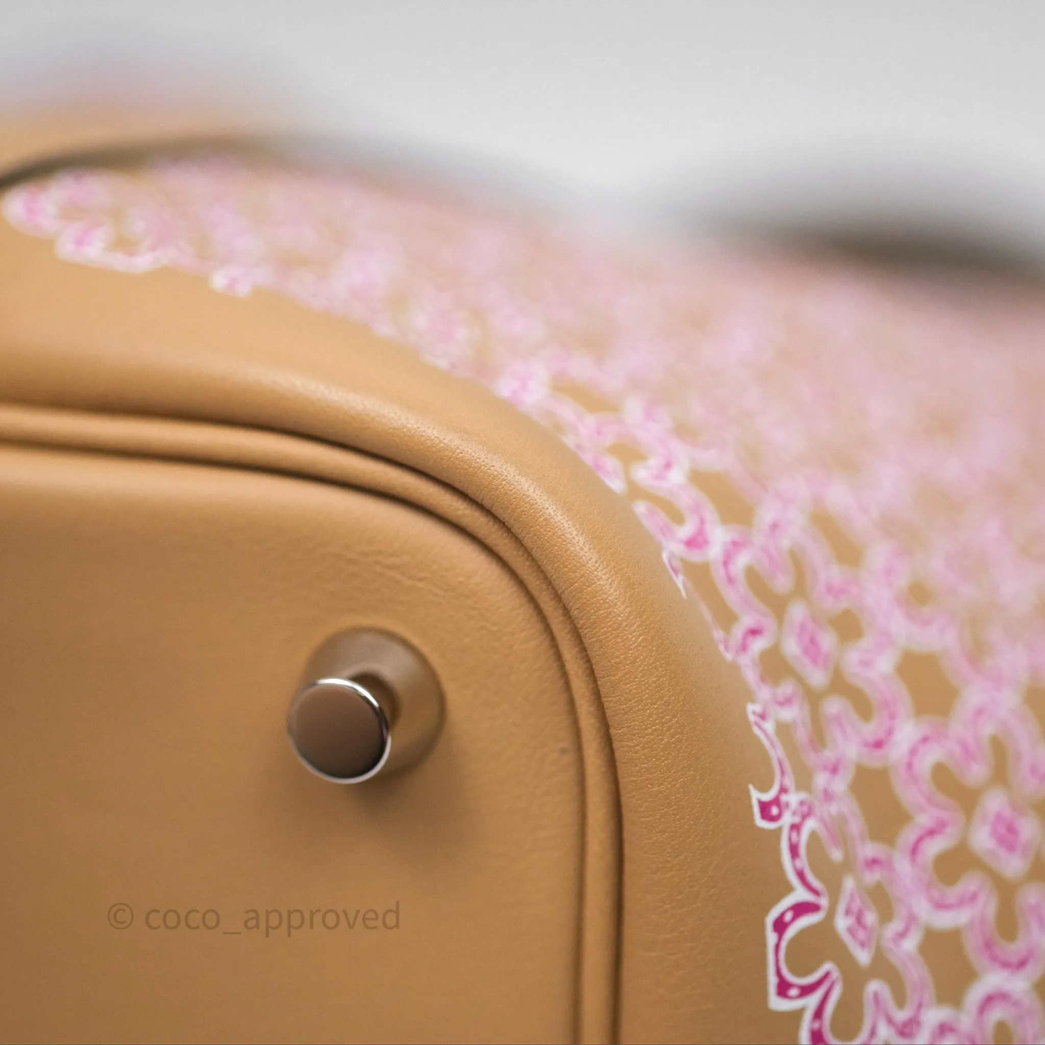 Herms Picotin Lock 18 Lucky Daisy Chai 0M/ Rose 5T Swift Palladium Hardware