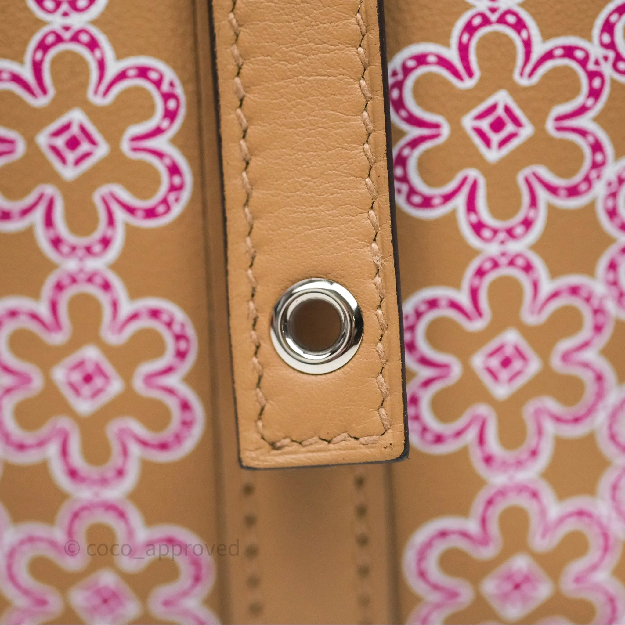 Herms Picotin Lock 18 Lucky Daisy Chai 0M/ Rose 5T Swift Palladium Hardware