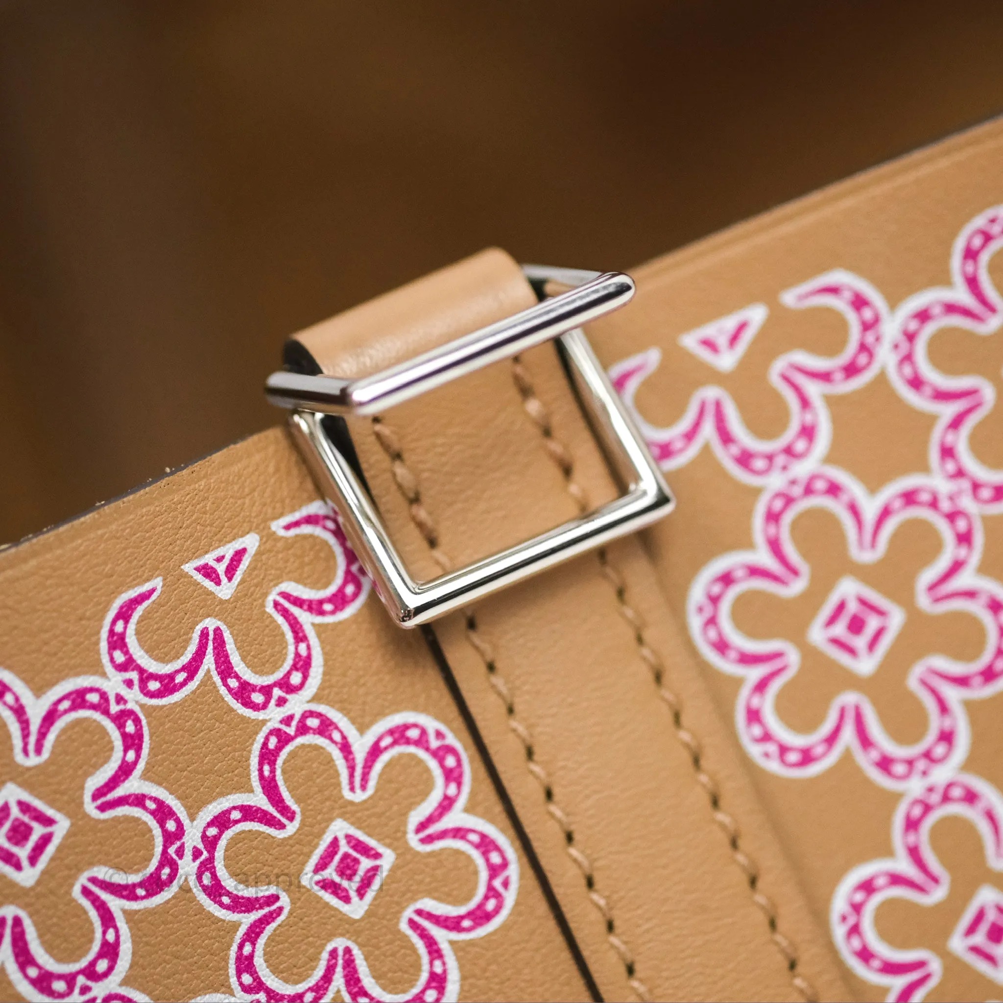Herms Picotin Lock 18 Lucky Daisy Chai 0M/ Rose 5T Swift Palladium Hardware