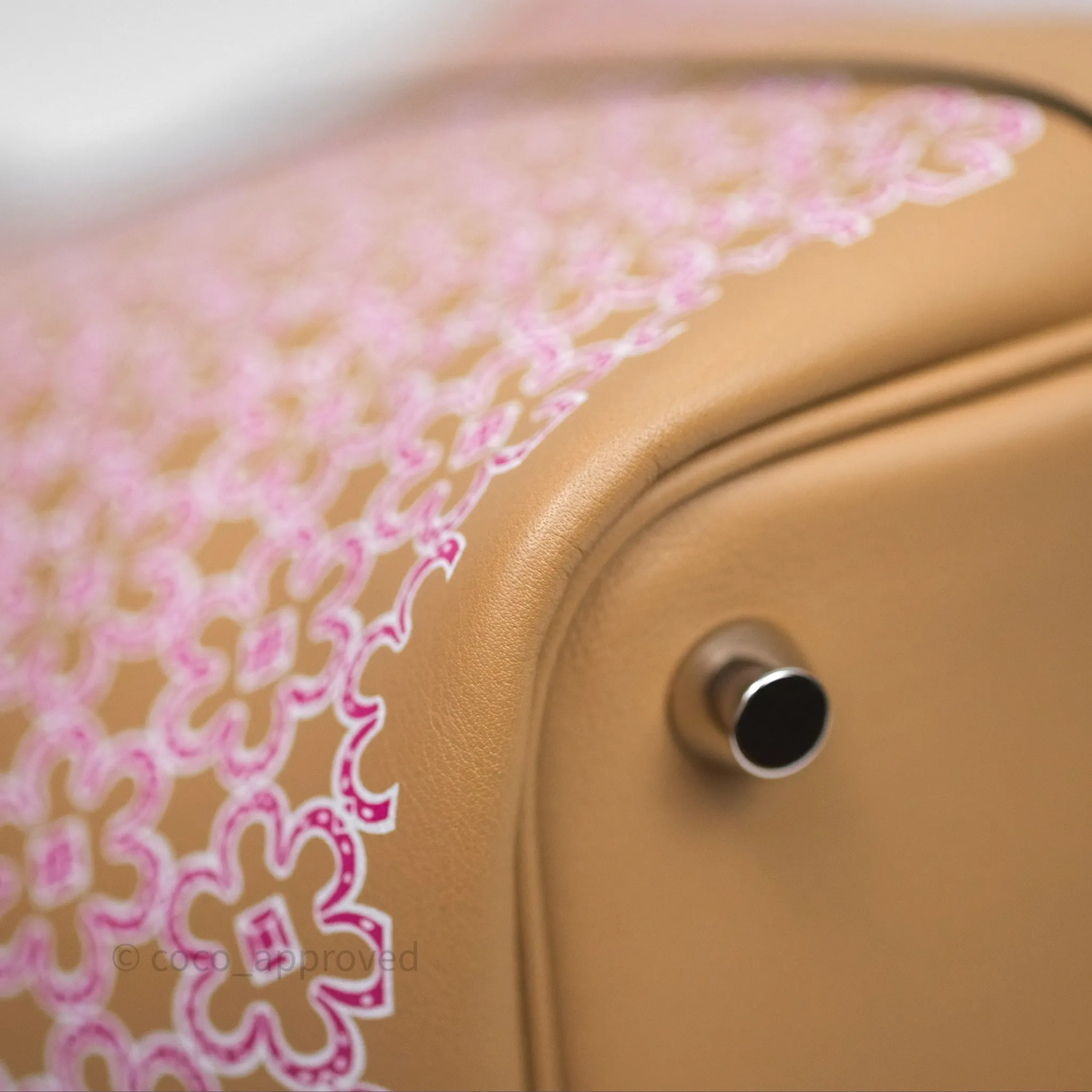 Herms Picotin Lock 18 Lucky Daisy Chai 0M/ Rose 5T Swift Palladium Hardware