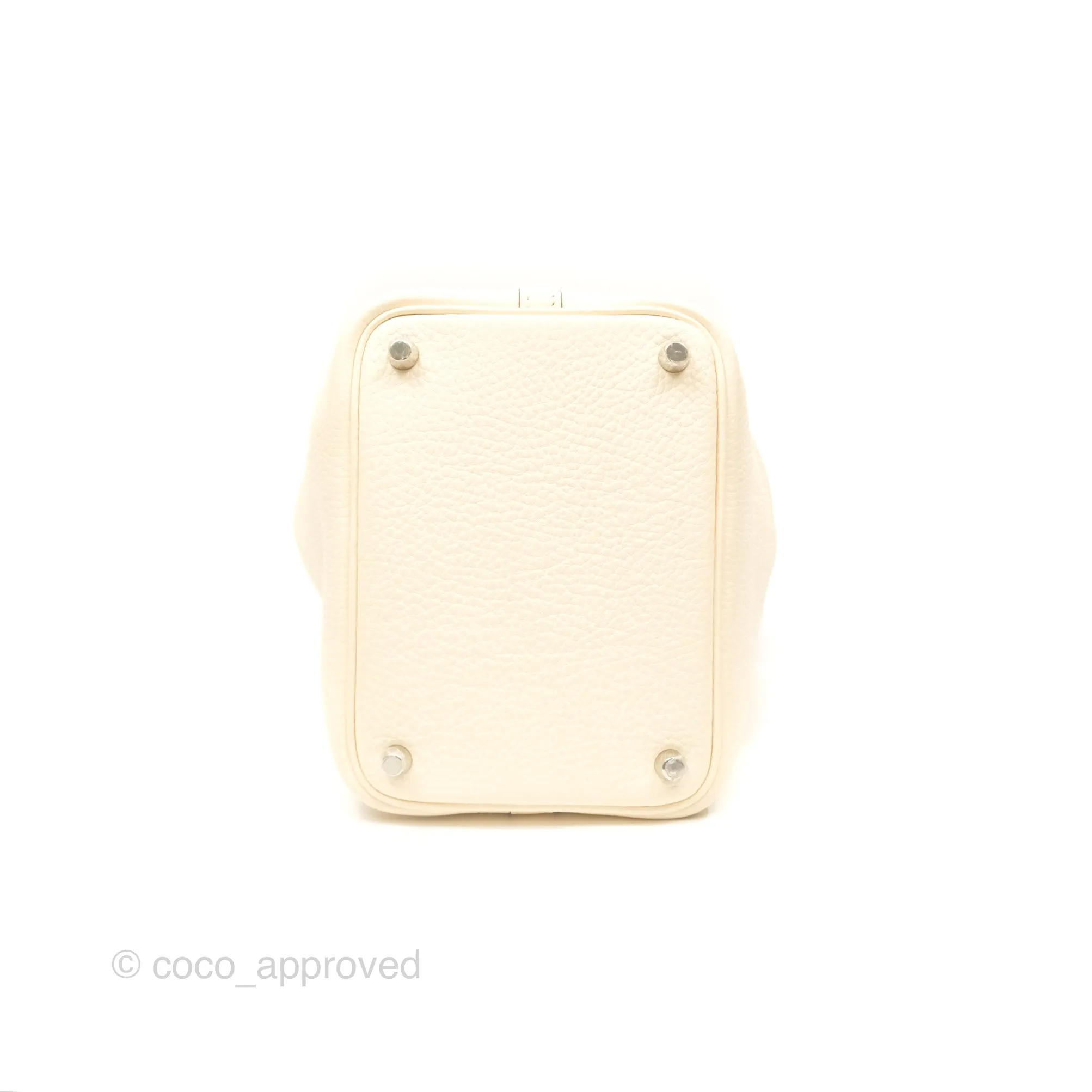Herms Picotin Lock 18 Nata I2 Taurillon Clemence Palladium Hardware