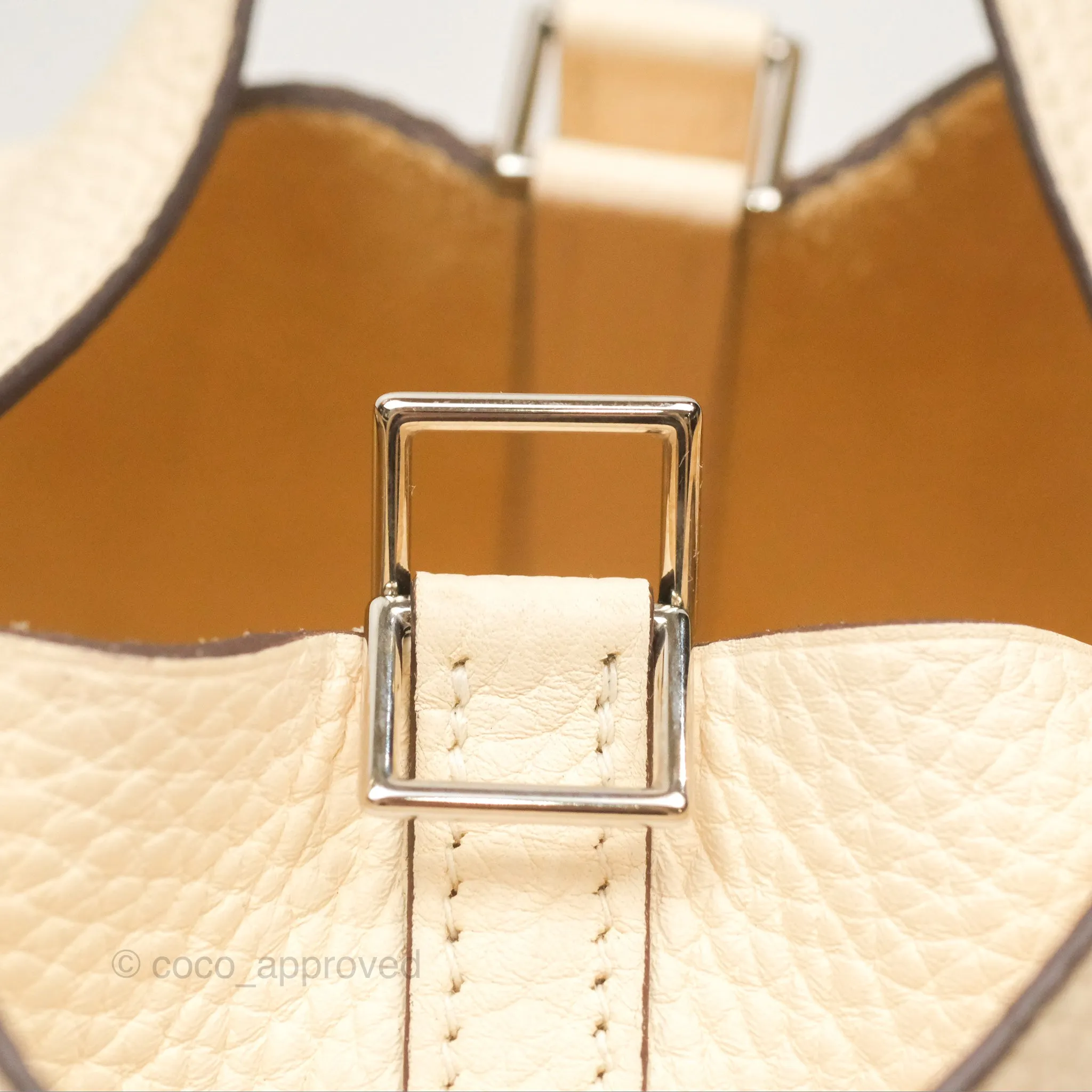 Herms Picotin Lock 18 Nata I2 Taurillon Clemence Palladium Hardware
