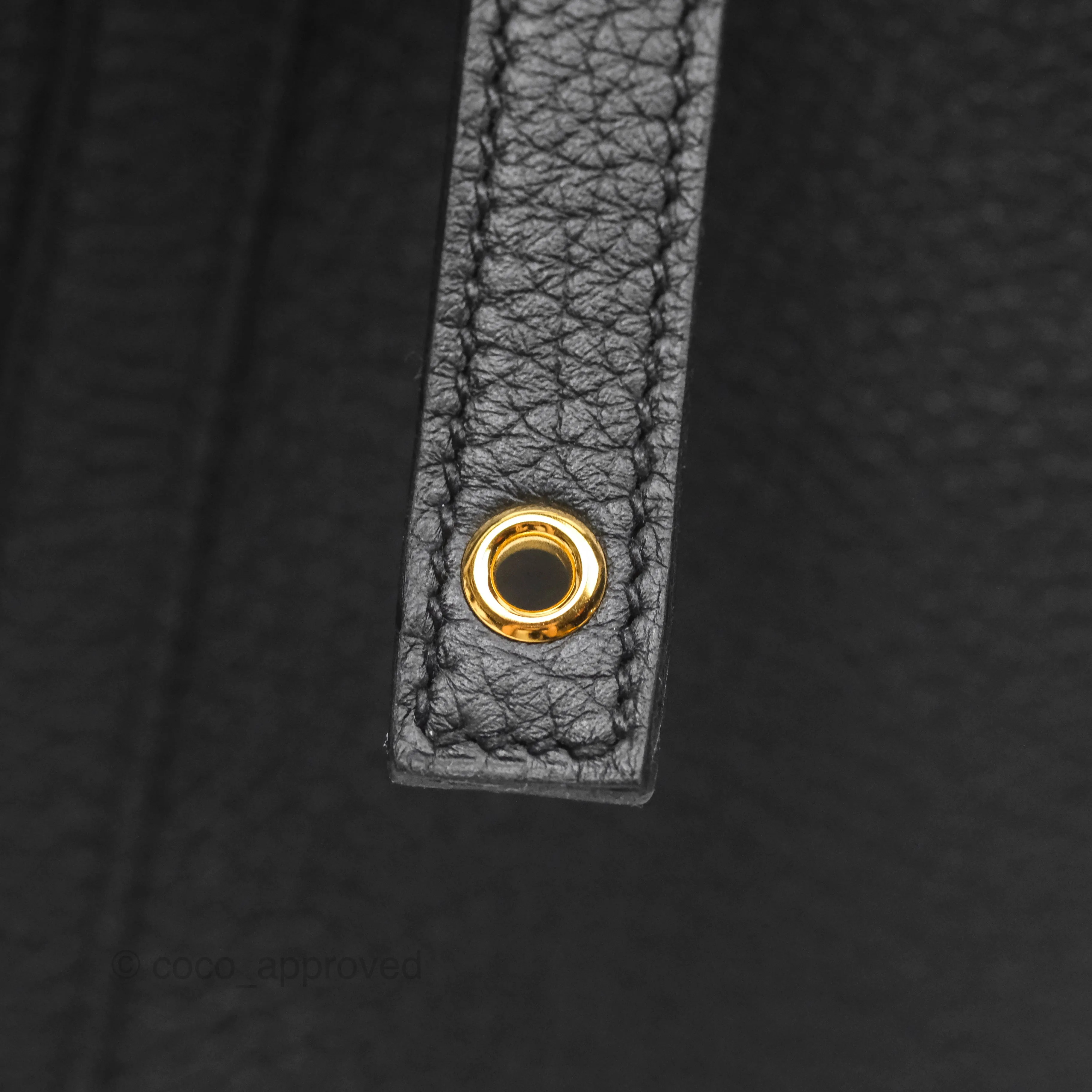 Herms Picotin Lock 18 Noir 89 Taurillon Clemence Gold Hardware