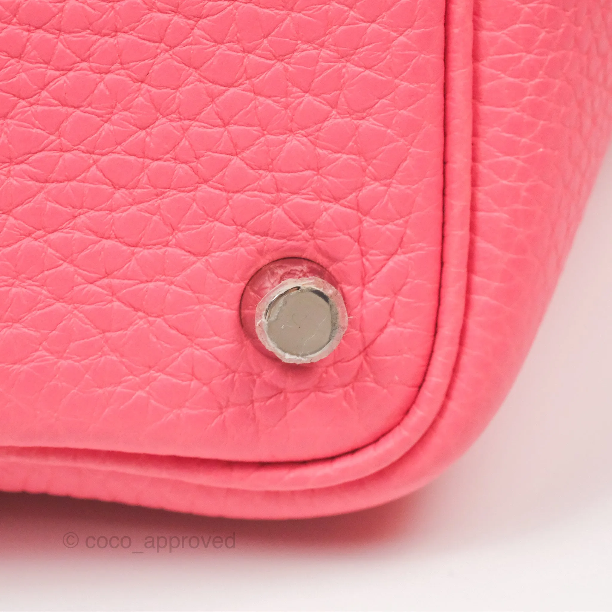 Herms Picotin Lock 18 Rose Azalee Clemence Palladium Hardware