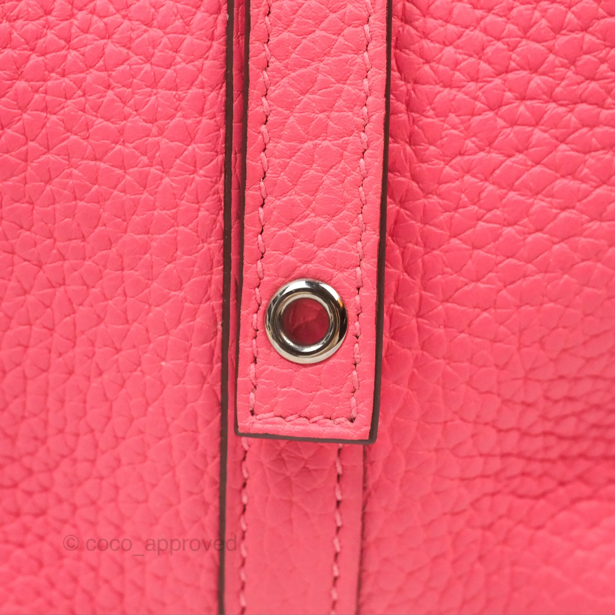 Herms Picotin Lock 18 Rose Azalee Clemence Palladium Hardware