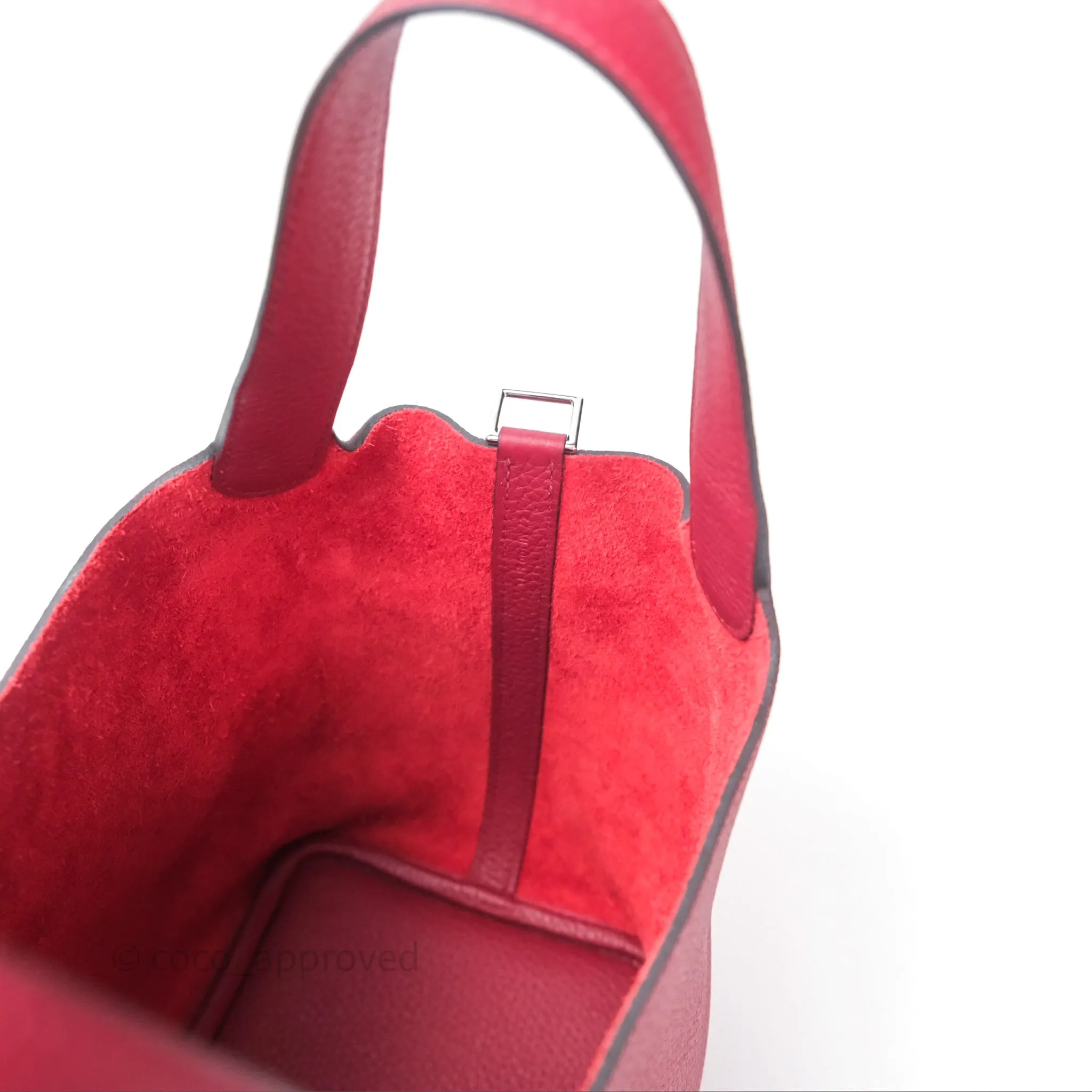 Herms Picotin Lock 18 Rouge Grenat K1 Clemence Palladium Hardware