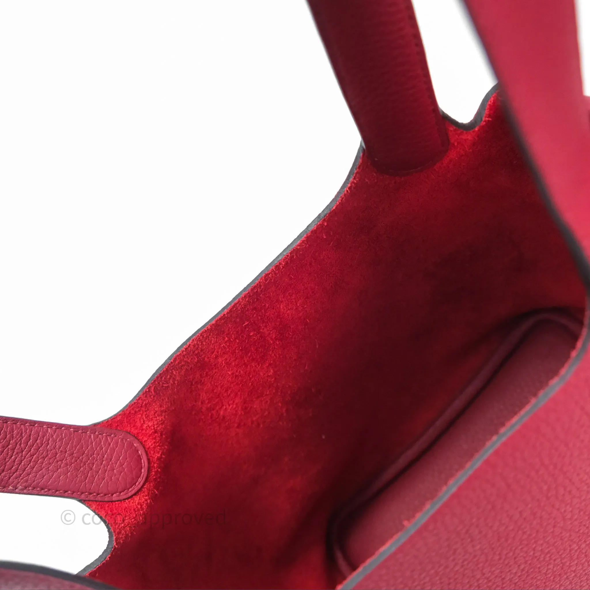 Herms Picotin Lock 18 Rouge Grenat K1 Clemence Palladium Hardware