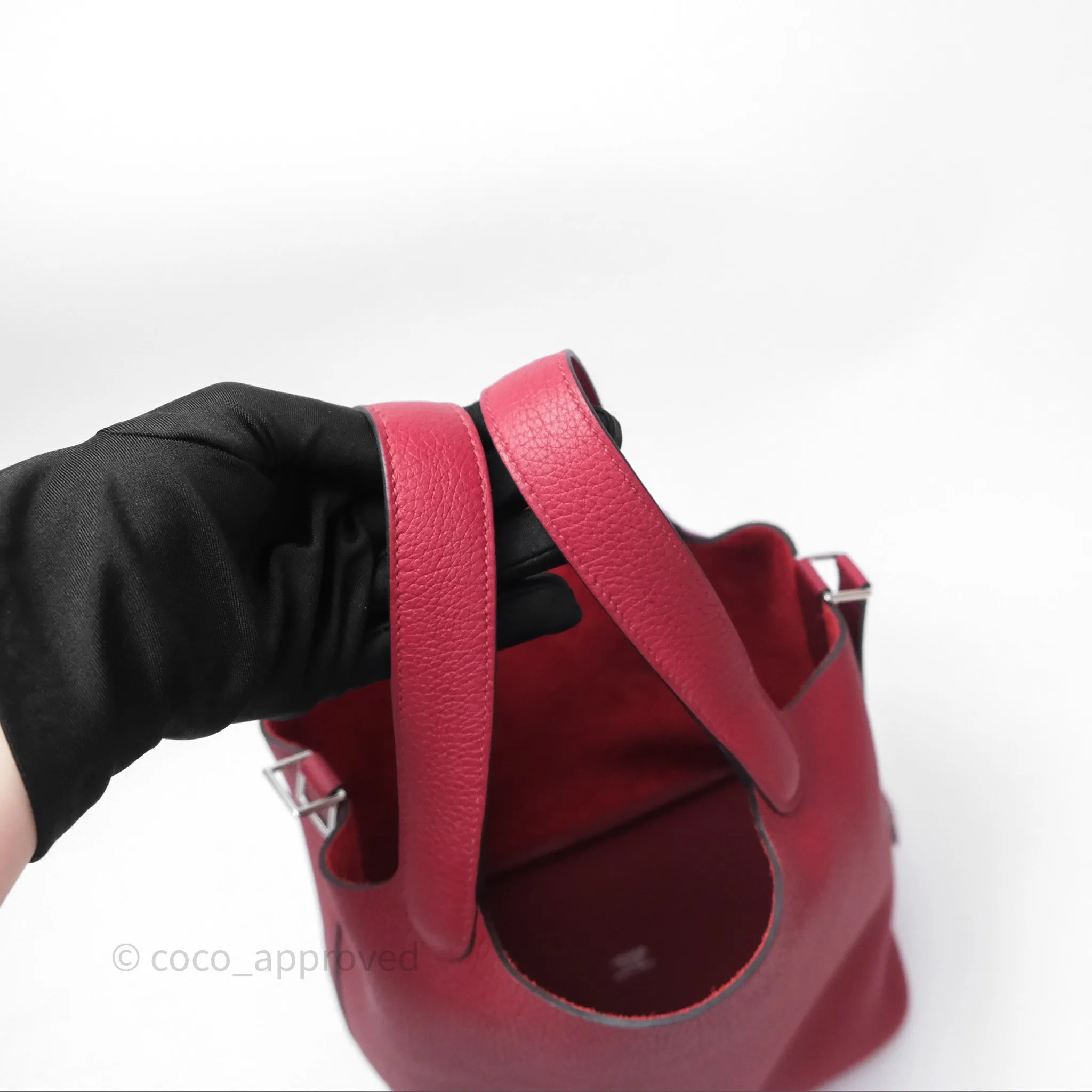 Herms Picotin Lock 18 Rouge Grenat K1 Clemence Palladium Hardware