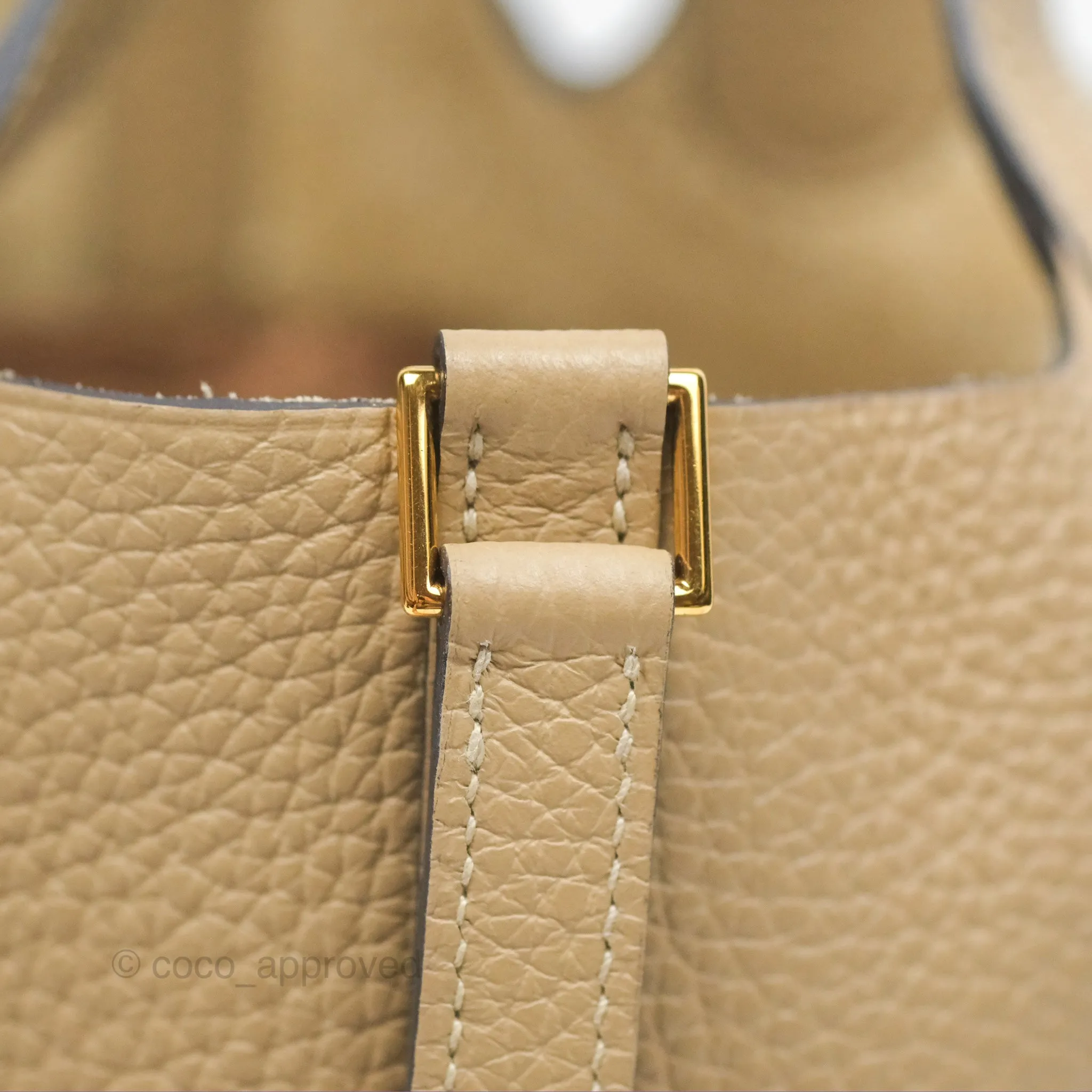 Herms Picotin Lock 18 Trench Taurillon Clemence Gold Hardware