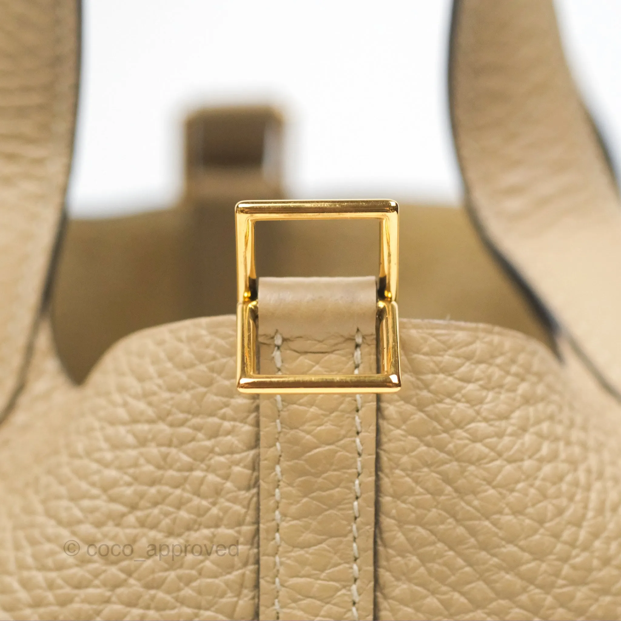 Herms Picotin Lock 18 Trench Taurillon Clemence Gold Hardware