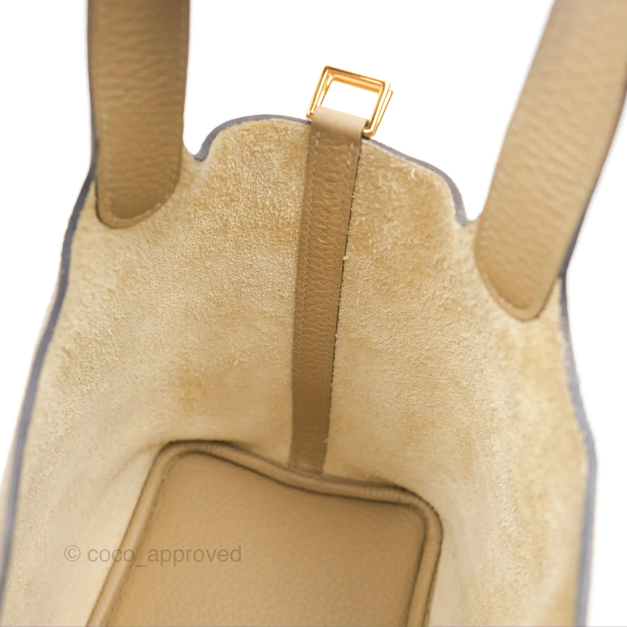 Herms Picotin Lock 18 Trench Taurillon Clemence Gold Hardware