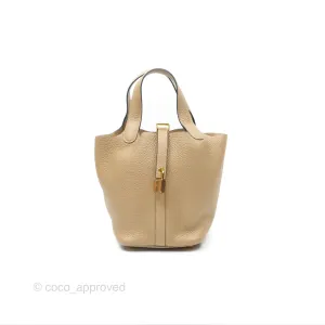 Herms Picotin Lock 18 Trench Taurillon Clemence Gold Hardware