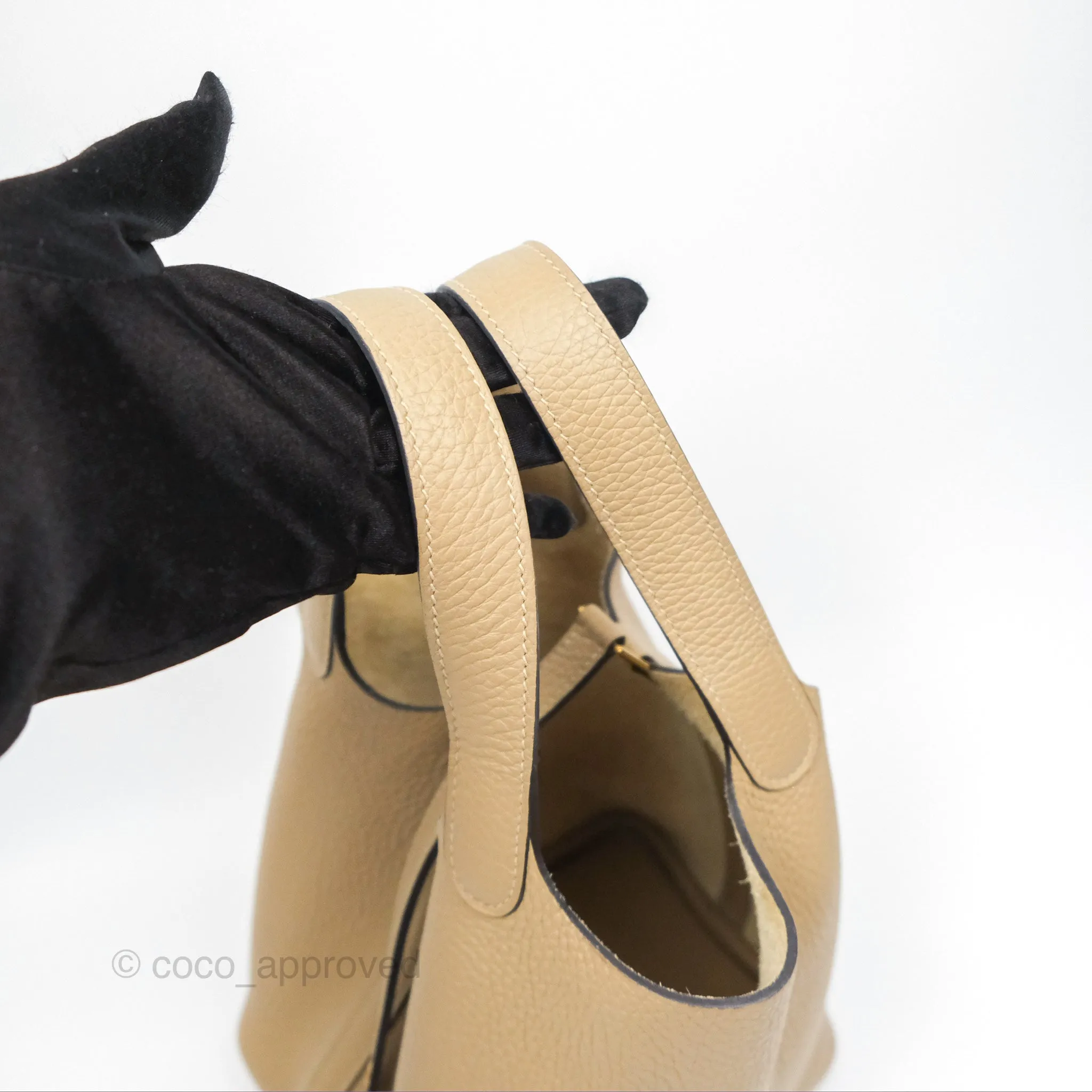 Herms Picotin Lock 18 Trench Taurillon Clemence Gold Hardware