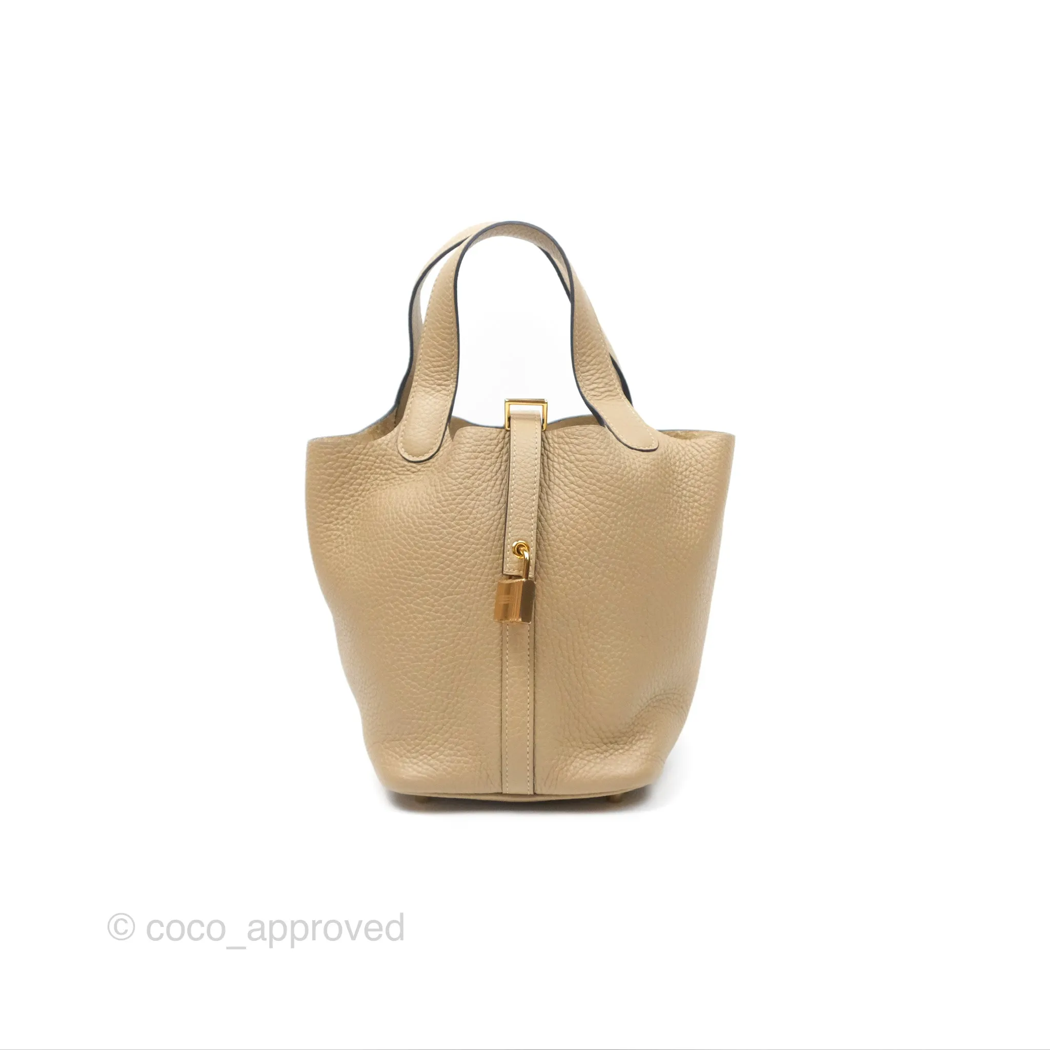 Herms Picotin Lock 18 Trench Taurillon Clemence Gold Hardware