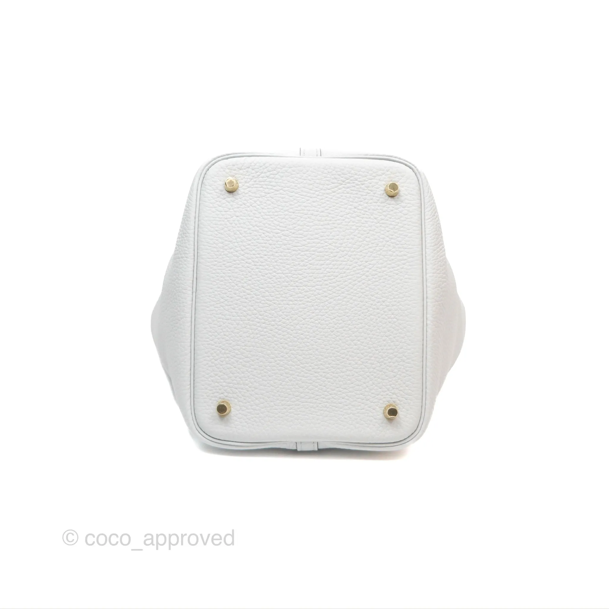 Herms Picotin Lock 22 Bleu Pale Clemence Gold Hardware