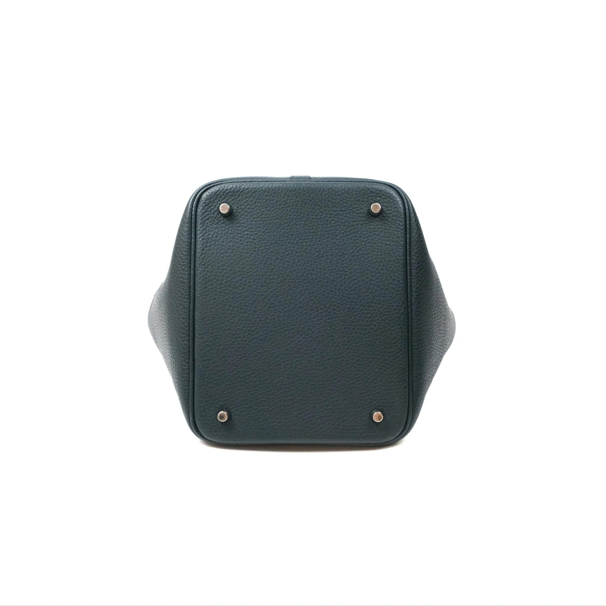 Herms Picotin Lock 22 Vert Cypress 6O Clemence Palladium Hardware