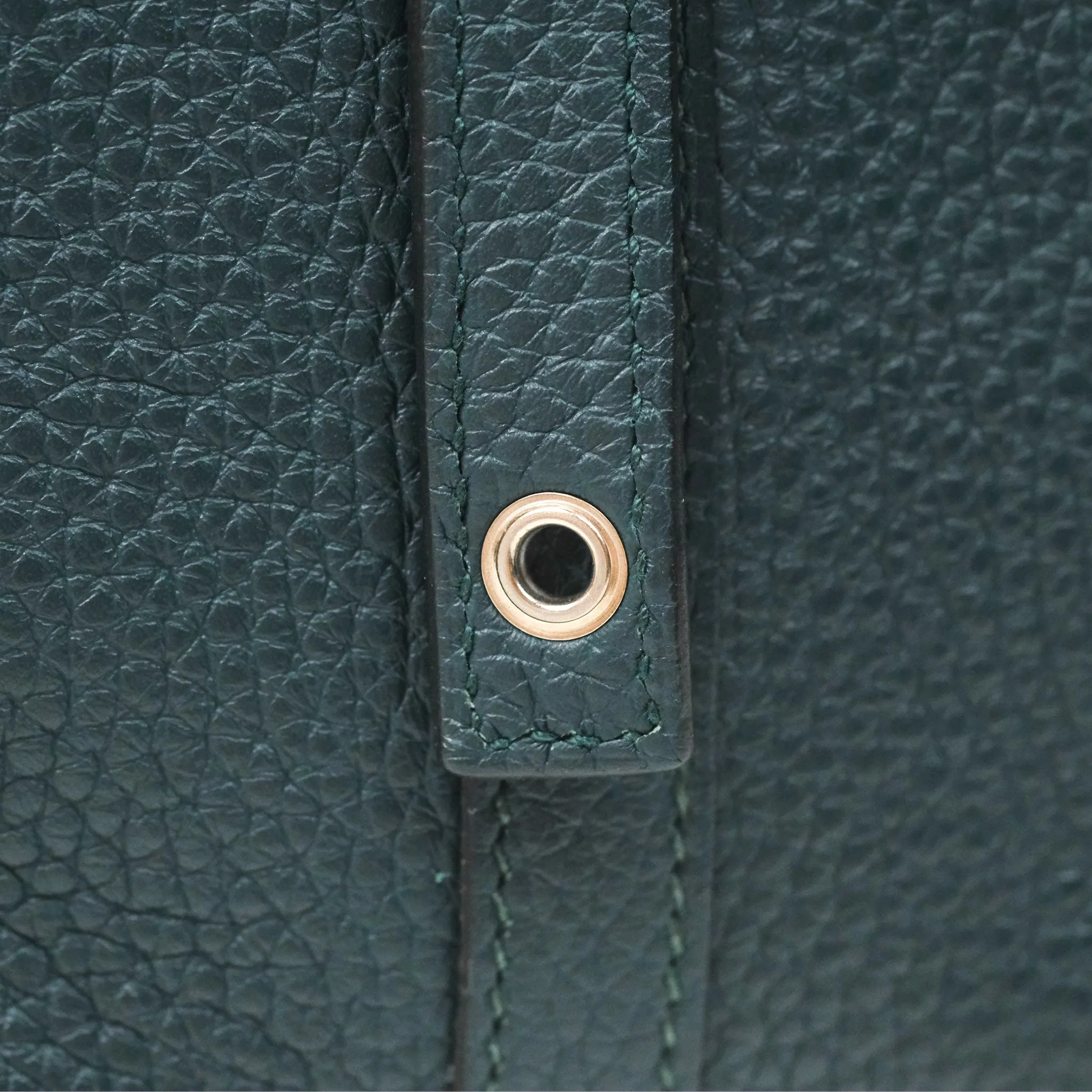 Herms Picotin Lock 22 Vert Cypress 6O Clemence Palladium Hardware