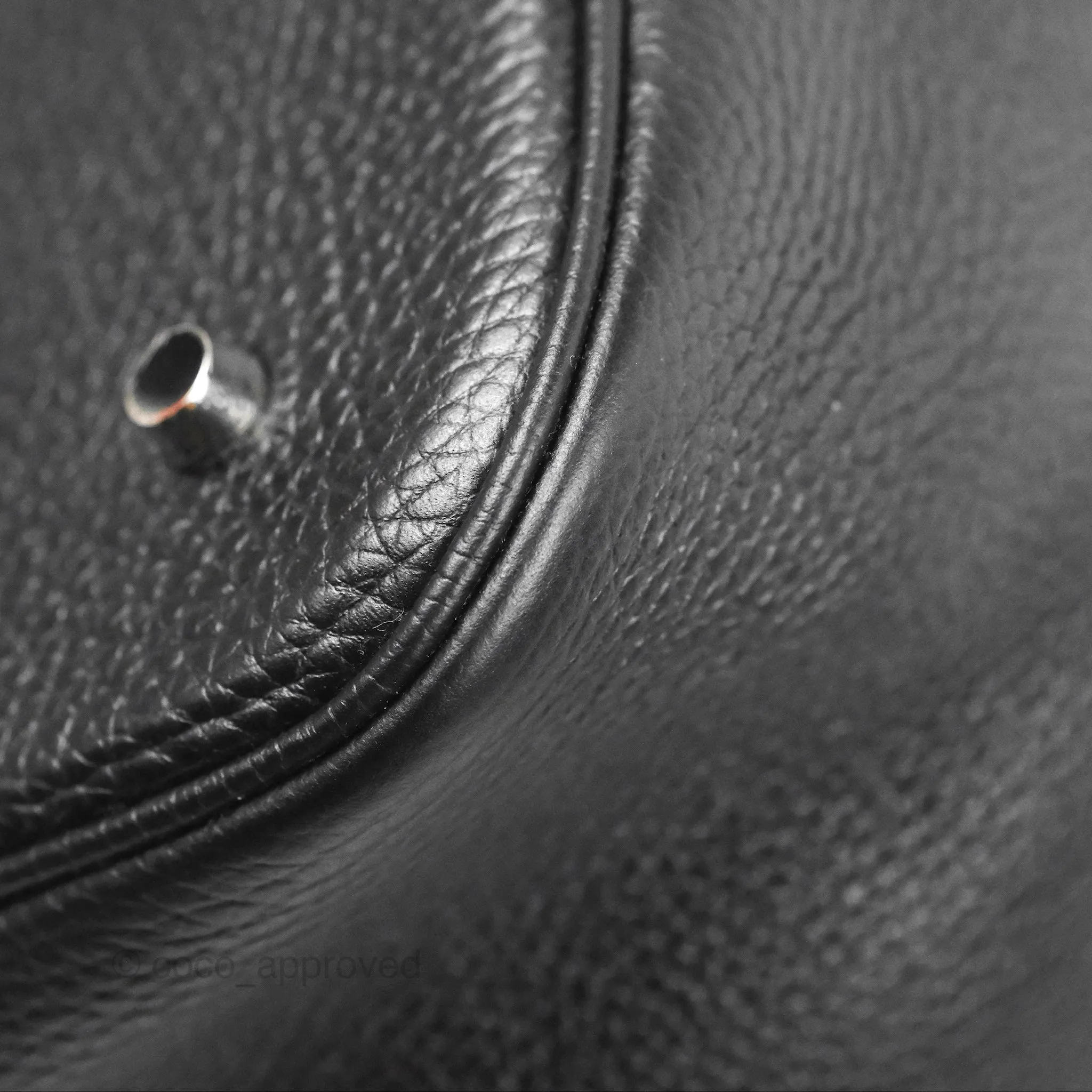 Herms Picotin TGM 30 Black Clemence Palladium Hardware