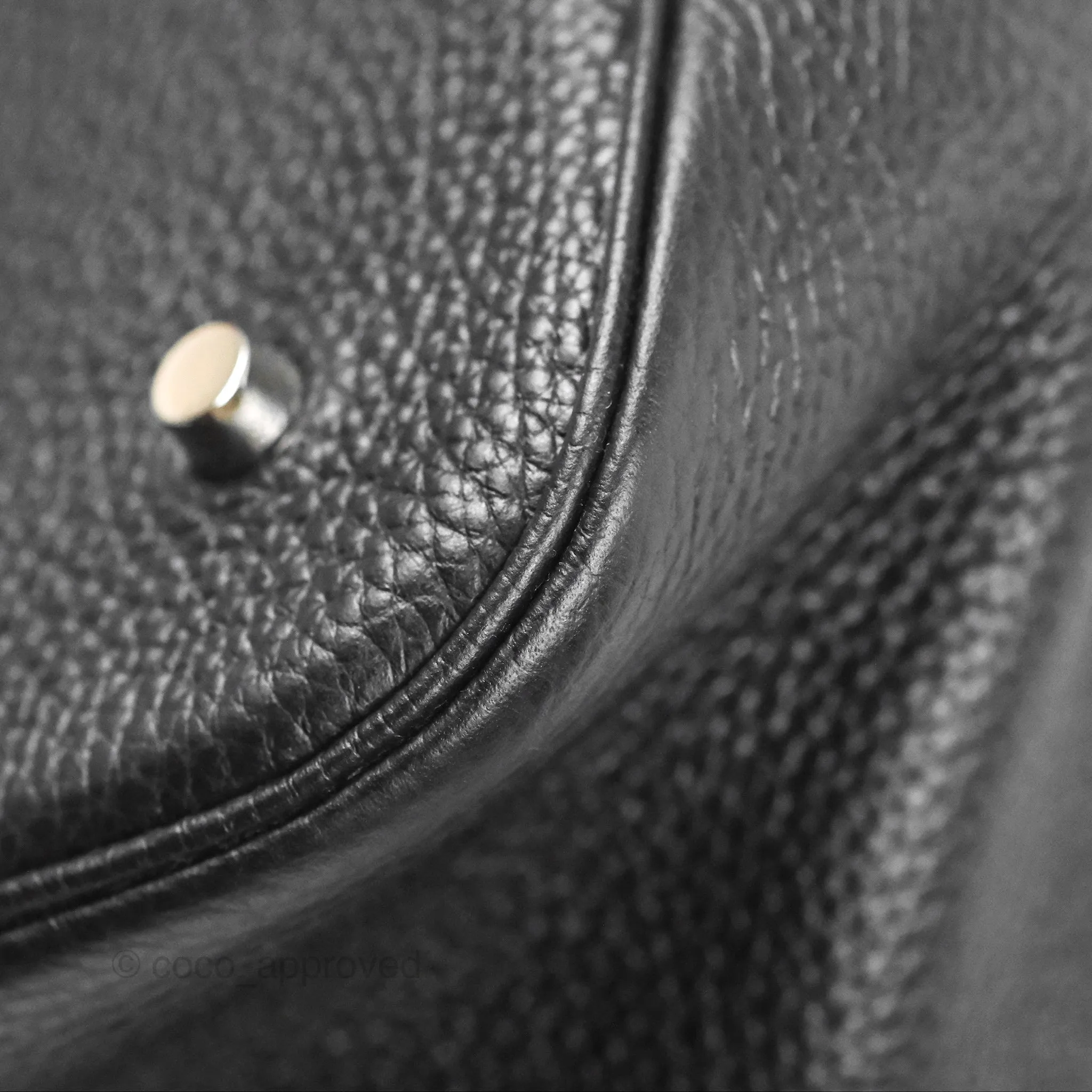Herms Picotin TGM 30 Black Clemence Palladium Hardware